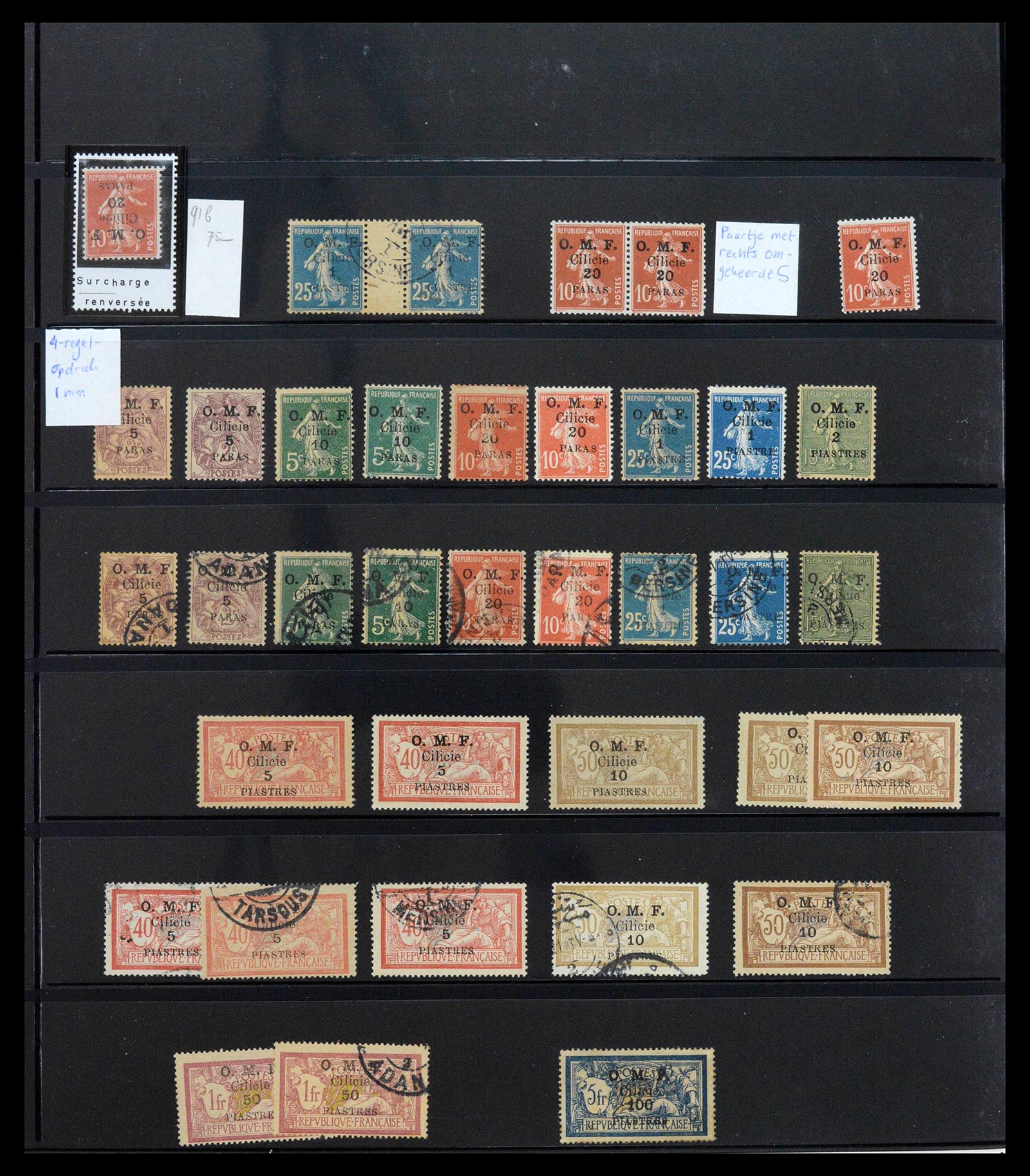 39457 0016 - Postzegelverzameling 39457 Cilicië 1919-1921.