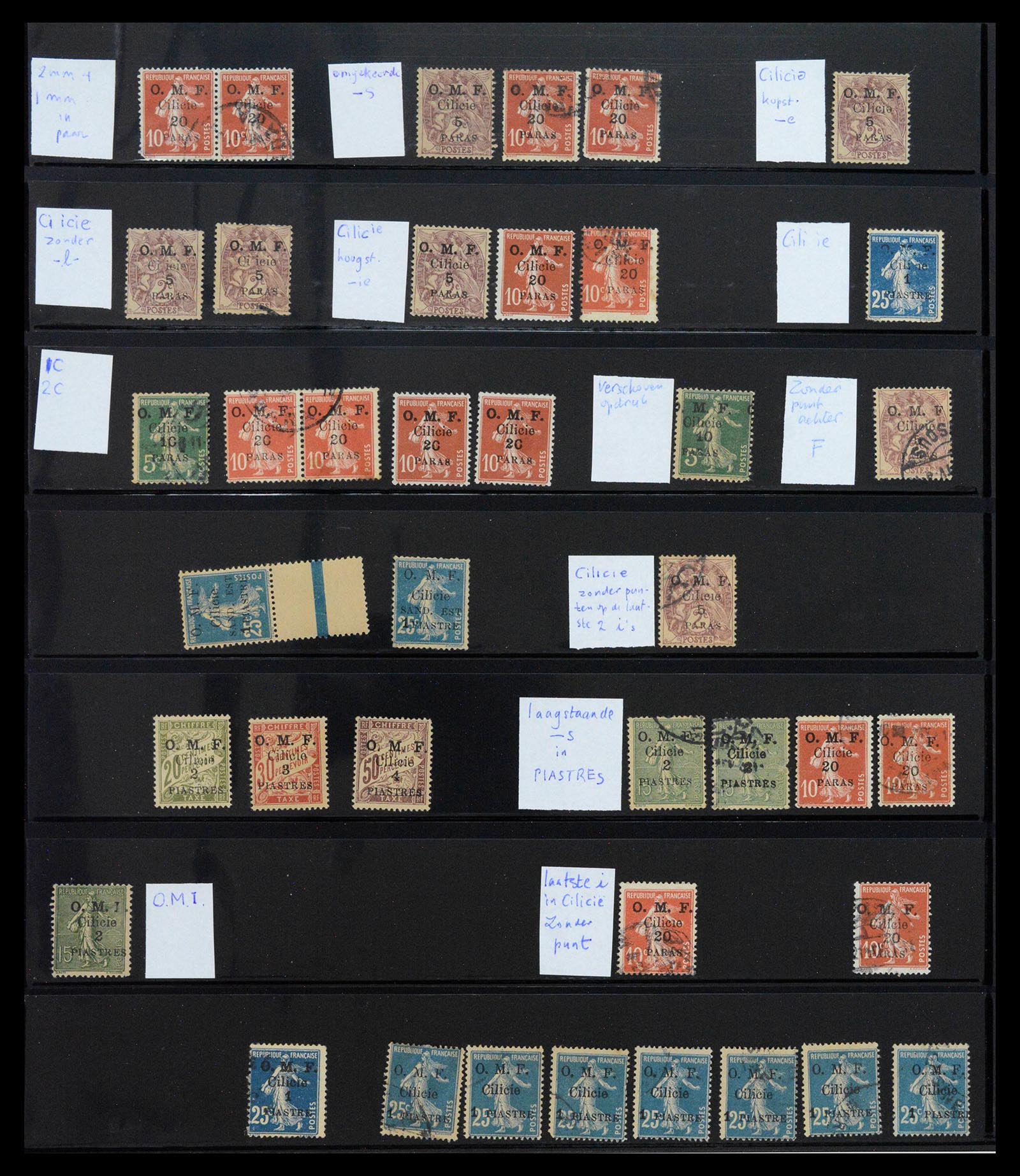 39457 0017 - Postzegelverzameling 39457 Cilicië 1919-1921.