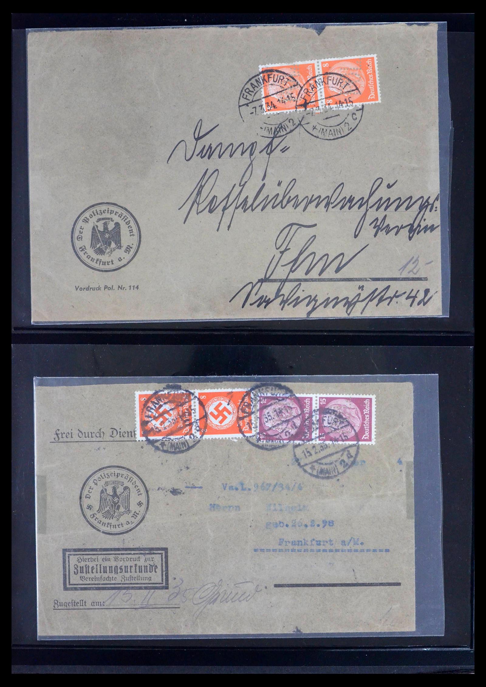 39458 0010 - Stamp collection 39458 Germany POL lochungen 1926-1955.