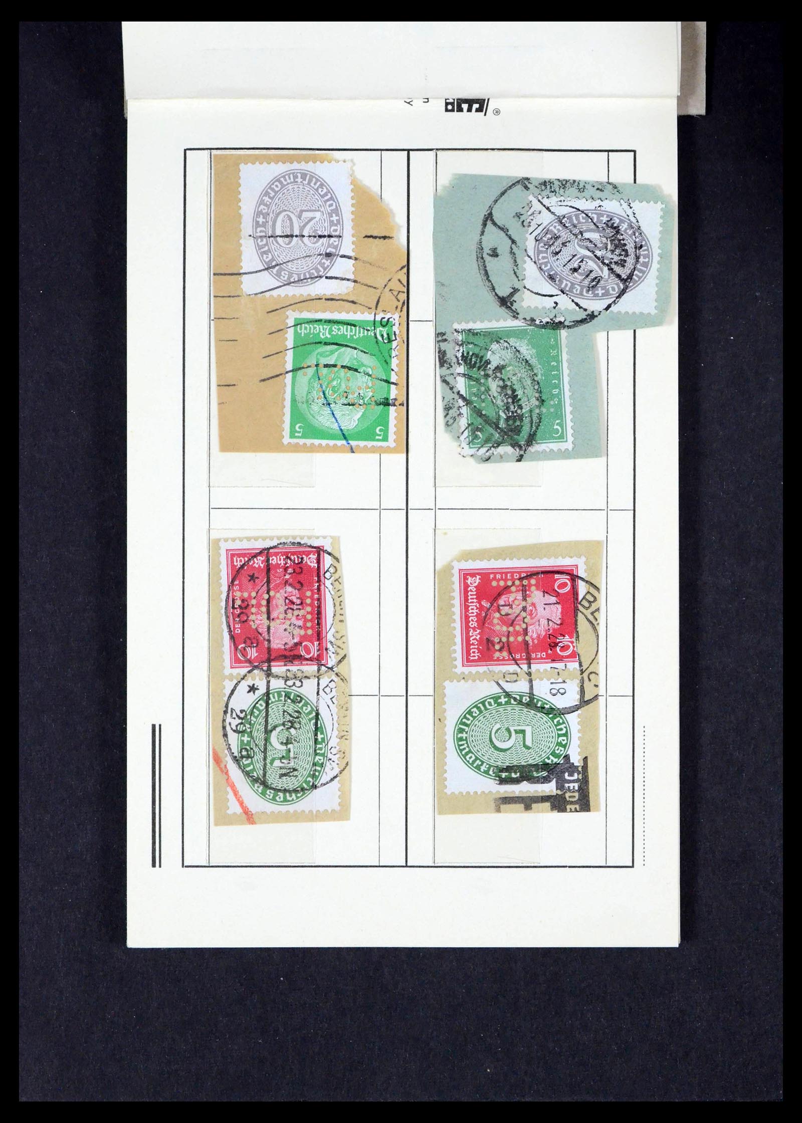 39458 0016 - Postzegelverzameling 39458 Duitsland POL lochungen 1926-1955.