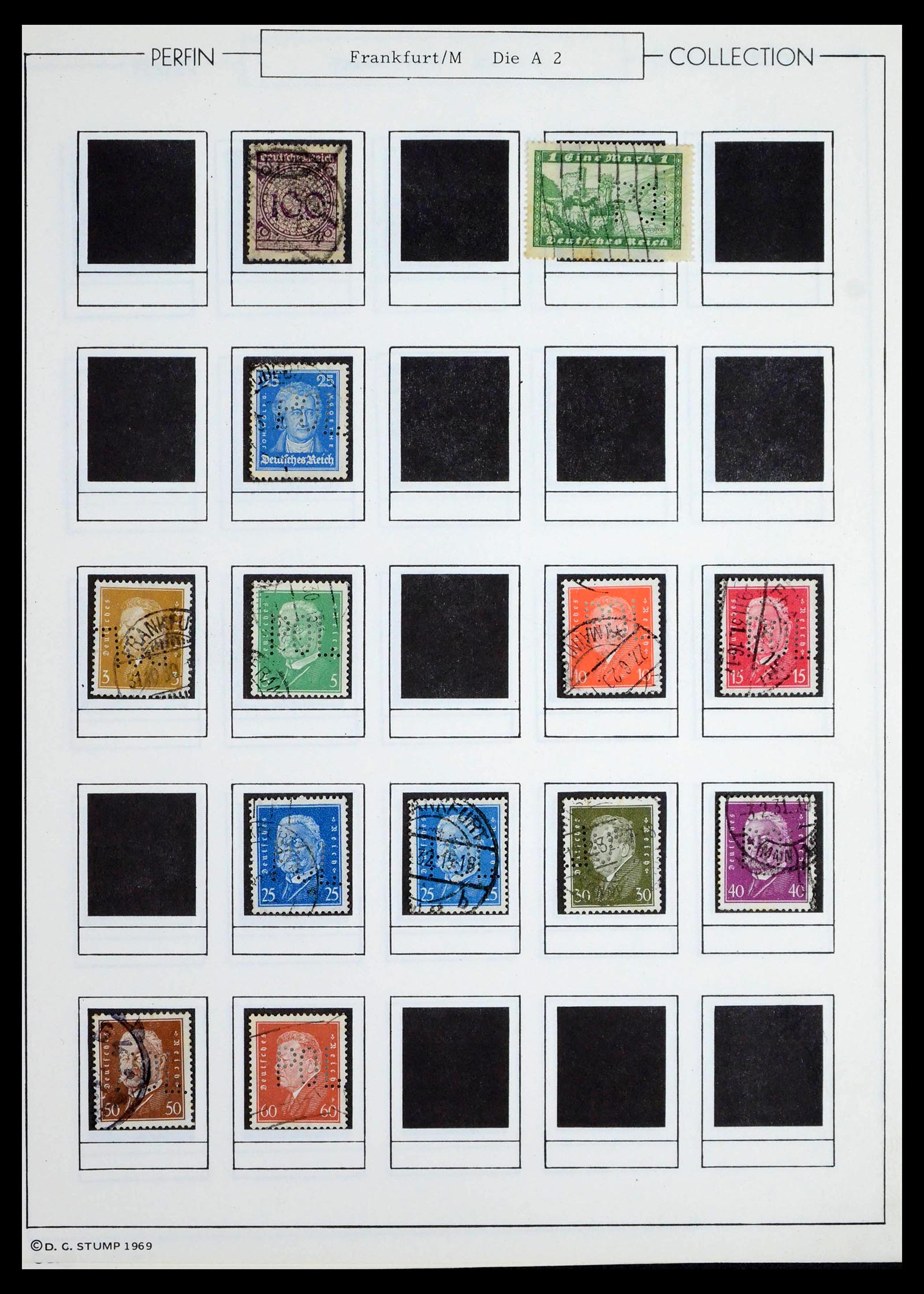 39458 0027 - Stamp collection 39458 Germany POL lochungen 1926-1955.
