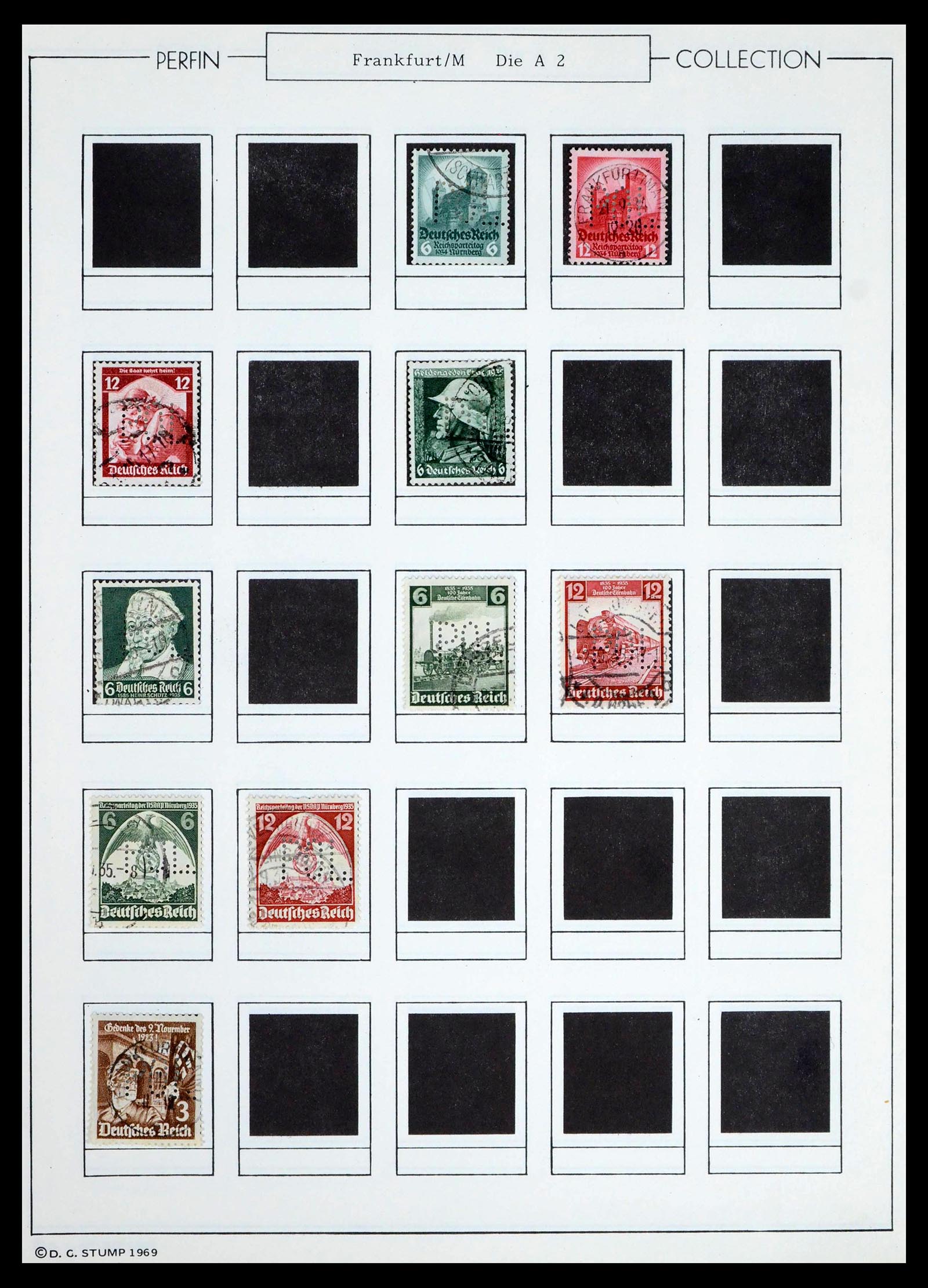 39458 0030 - Stamp collection 39458 Germany POL lochungen 1926-1955.