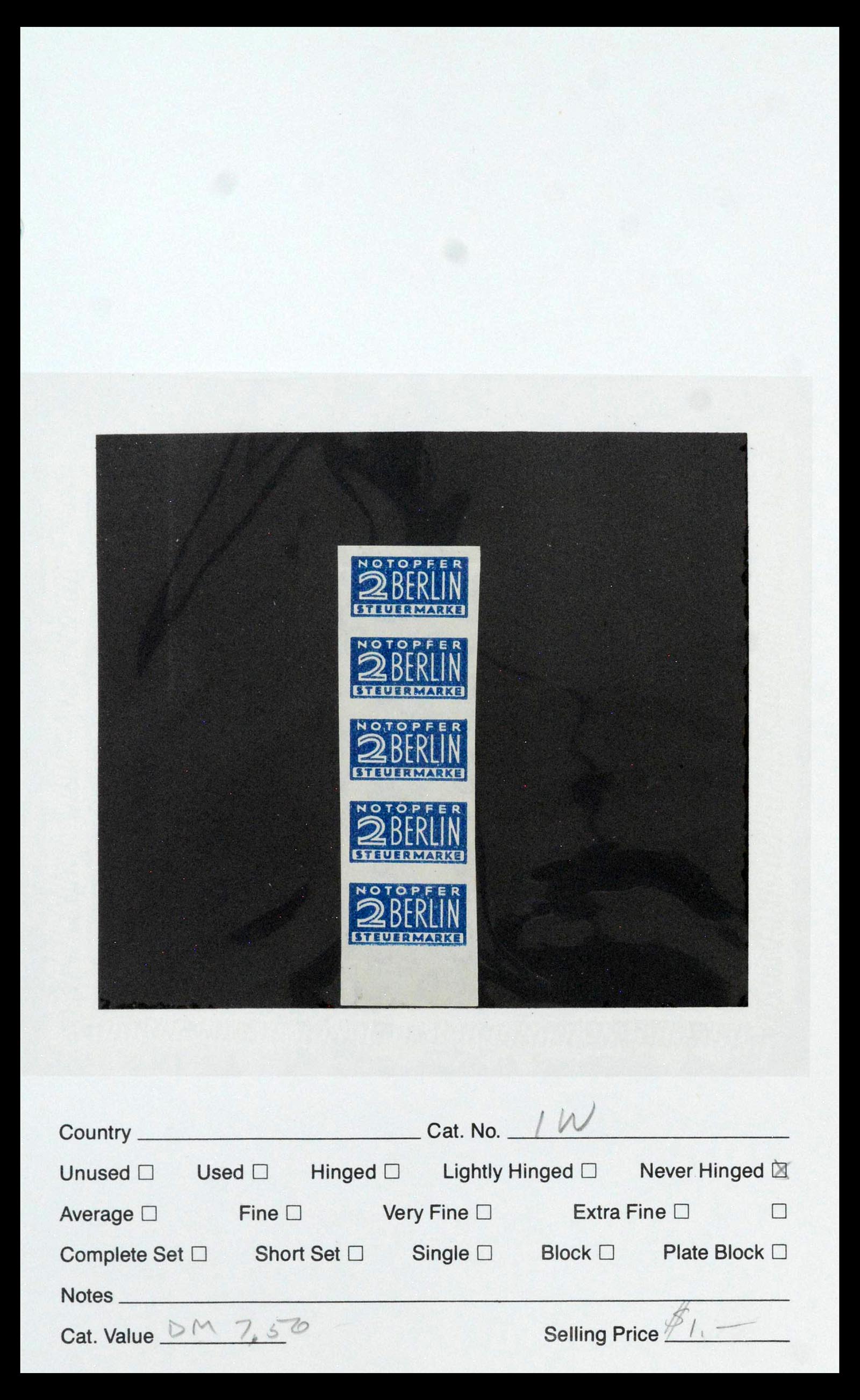 39459 0004 - Postzegelverzameling 39459 Berlijn notopfer 1948-1949.