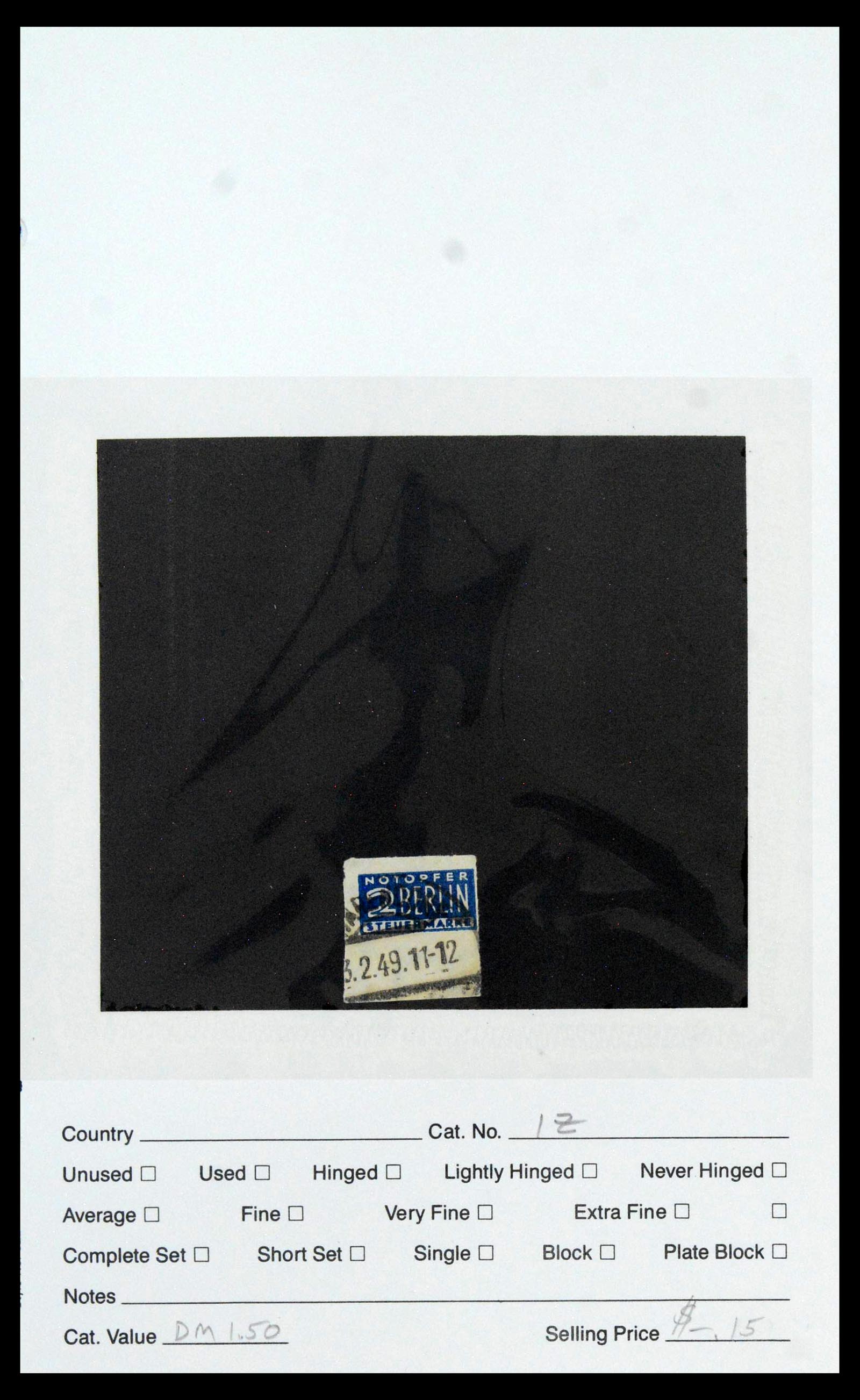 39459 0007 - Stamp collection 39459 Berlin notopfer 1948-1949.