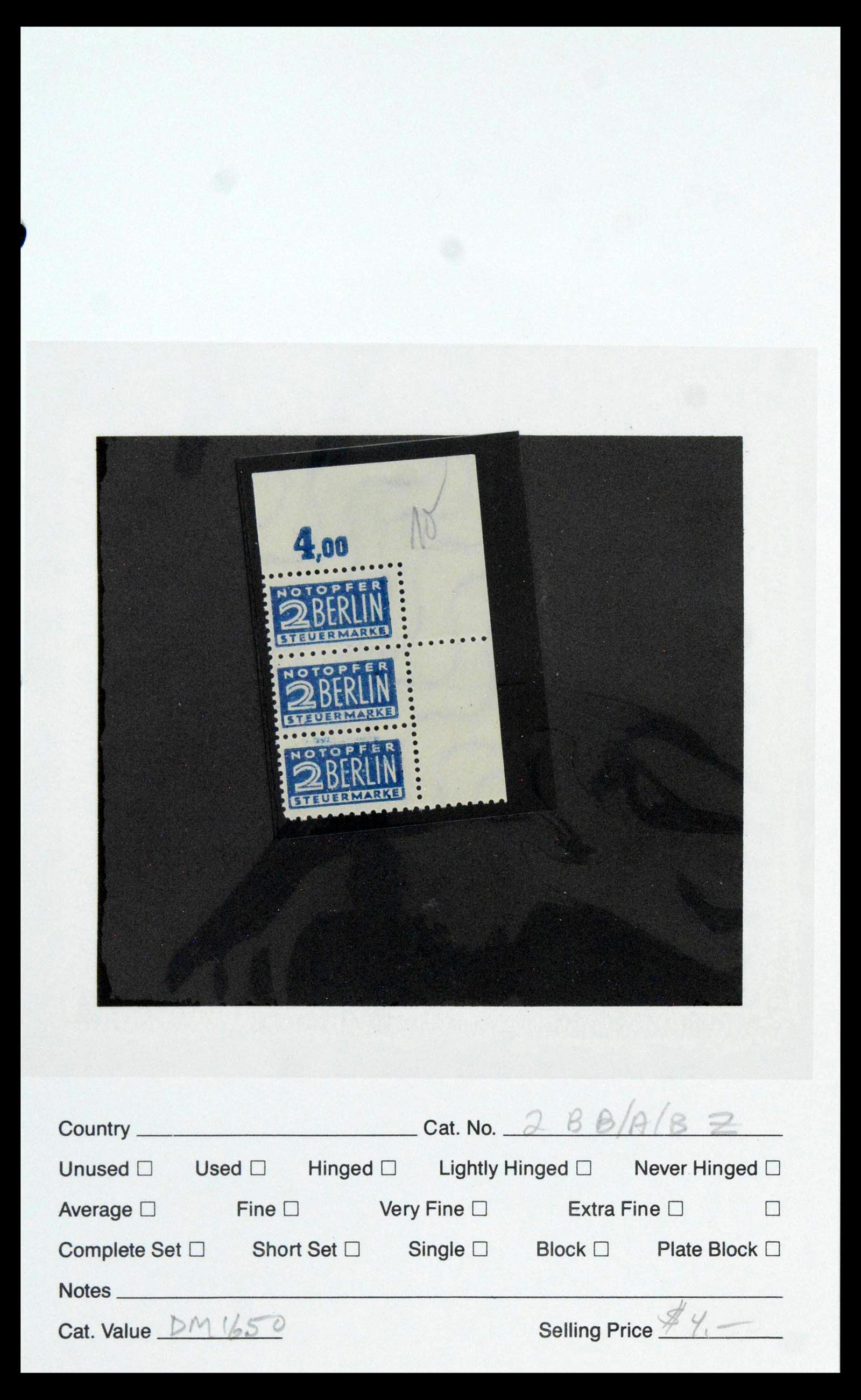 39459 0016 - Postzegelverzameling 39459 Berlijn notopfer 1948-1949.