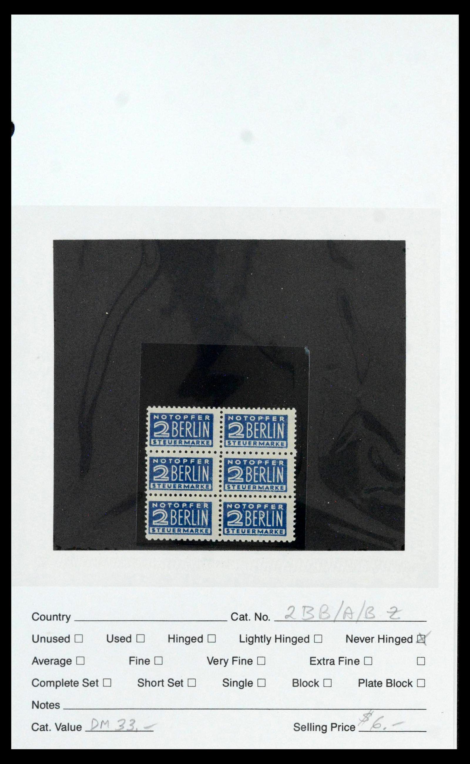 39459 0017 - Postzegelverzameling 39459 Berlijn notopfer 1948-1949.