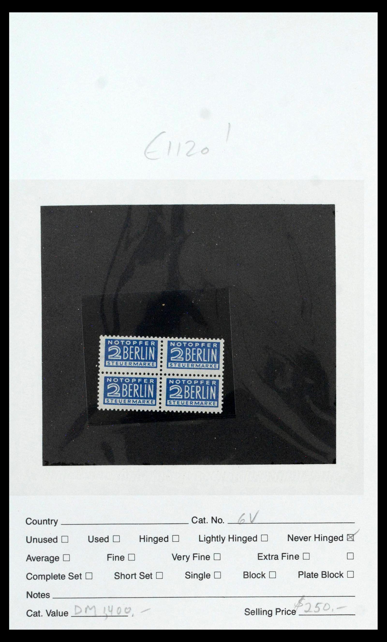 39459 0036 - Postzegelverzameling 39459 Berlijn notopfer 1948-1949.