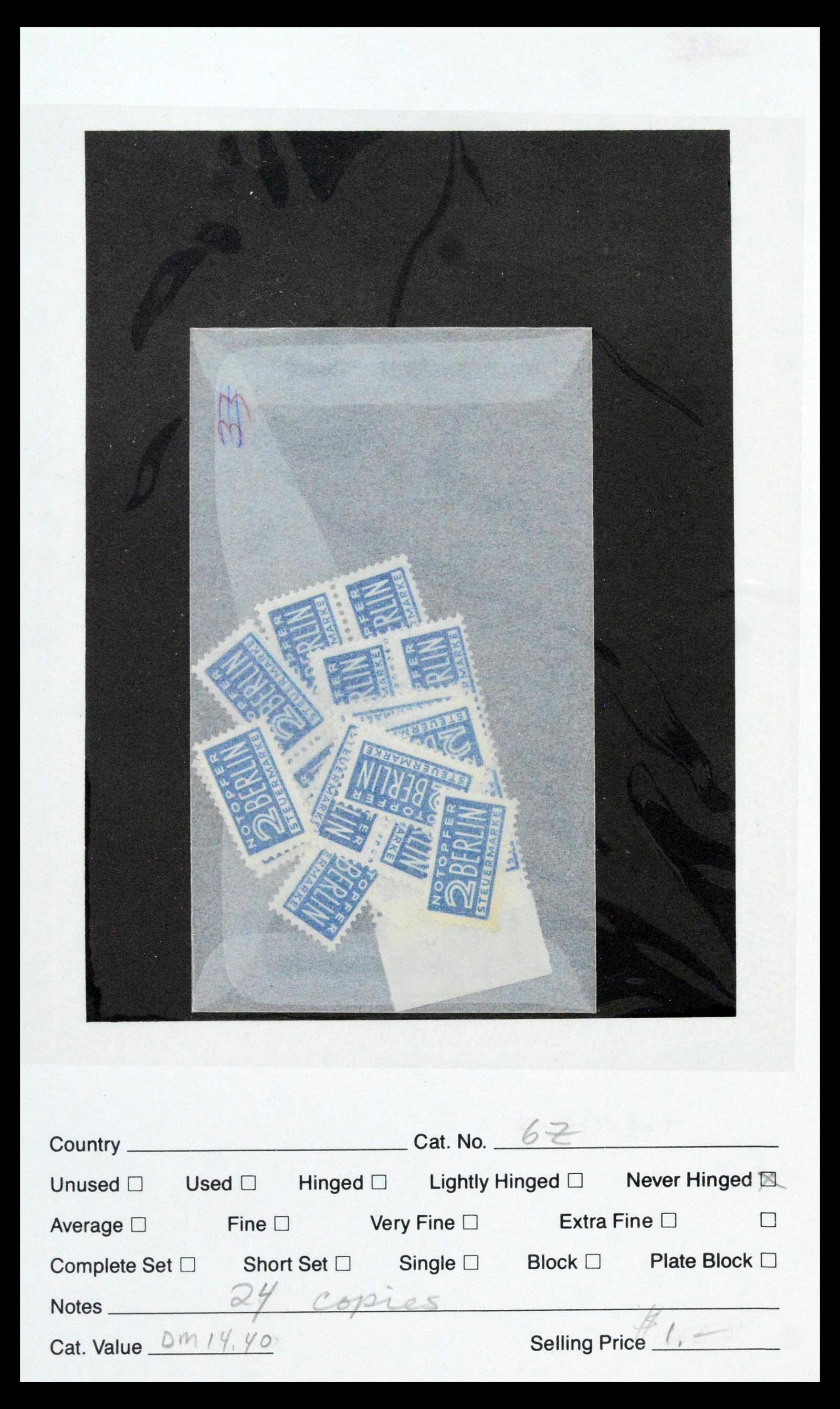 39459 0042 - Postzegelverzameling 39459 Berlijn notopfer 1948-1949.