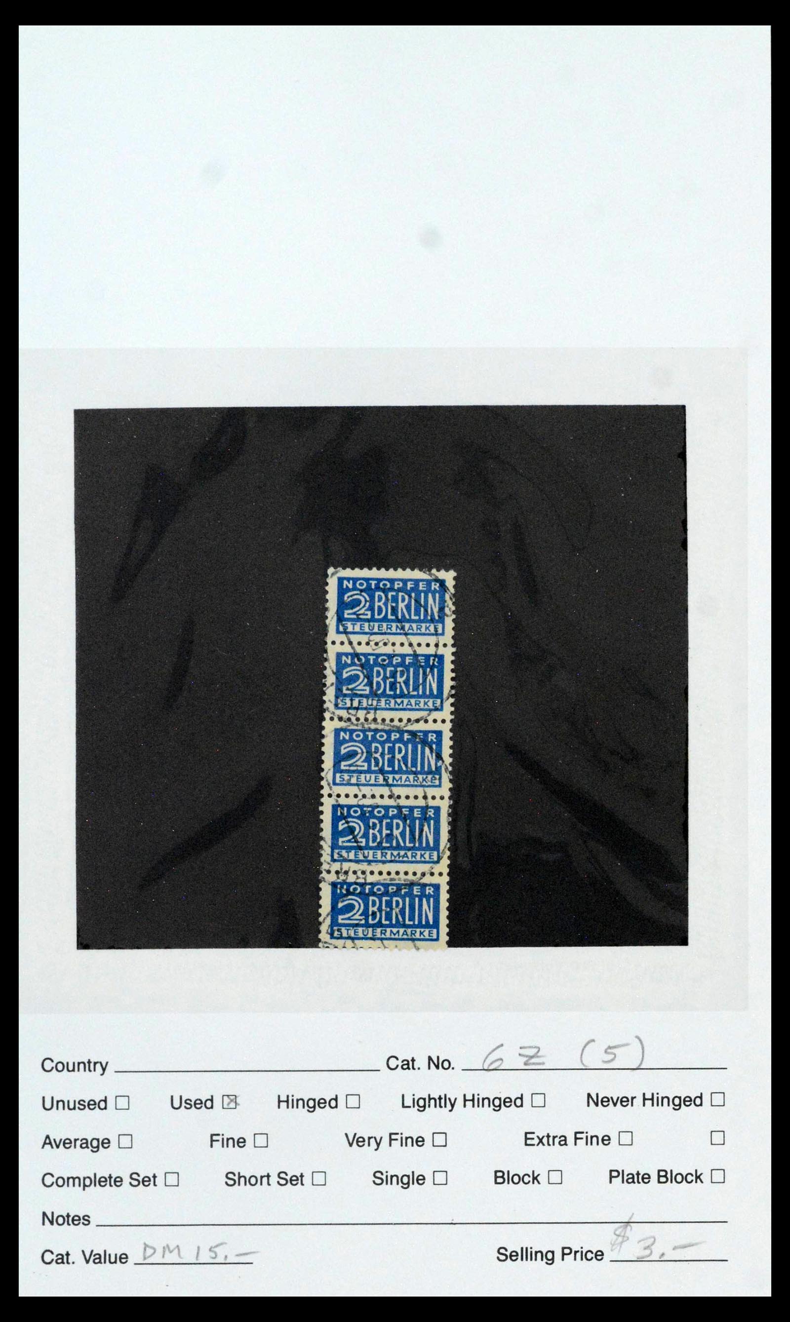 39459 0046 - Postzegelverzameling 39459 Berlijn notopfer 1948-1949.