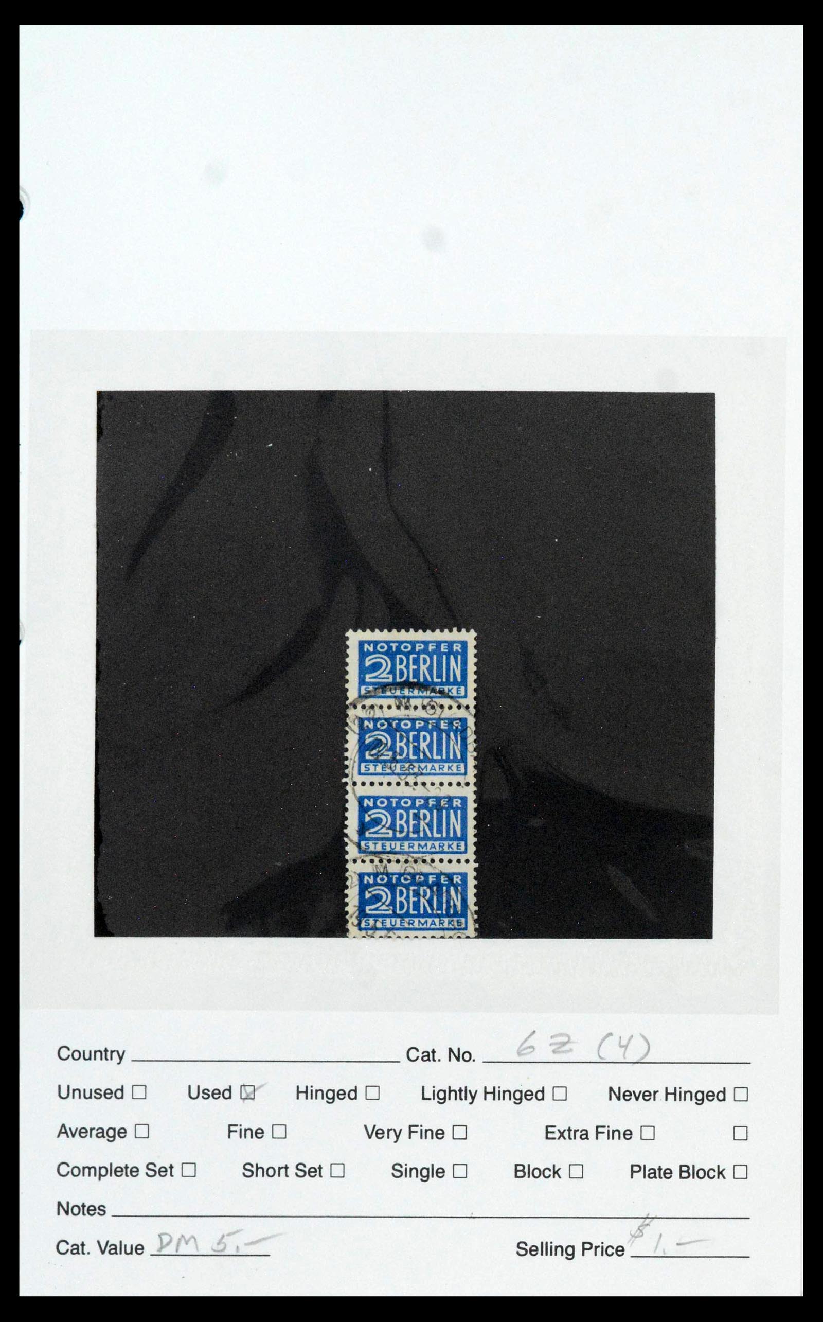 39459 0047 - Postzegelverzameling 39459 Berlijn notopfer 1948-1949.