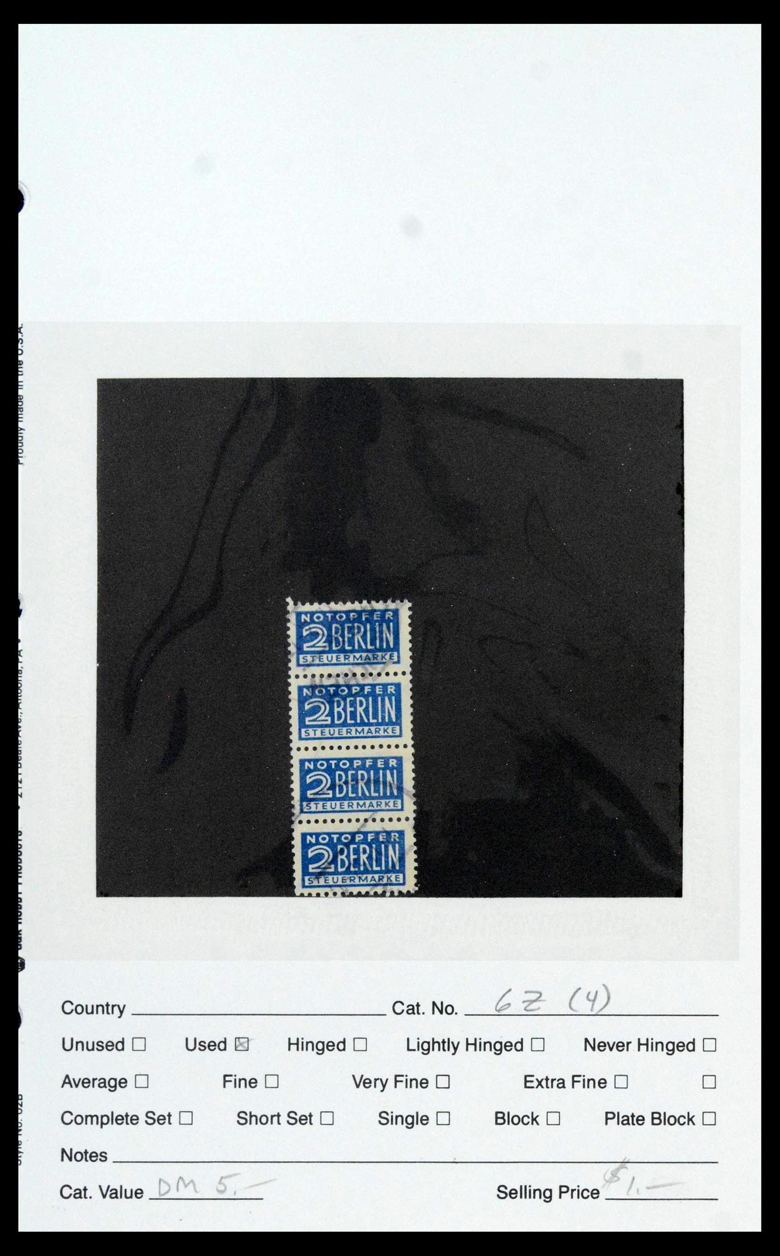 39459 0048 - Postzegelverzameling 39459 Berlijn notopfer 1948-1949.