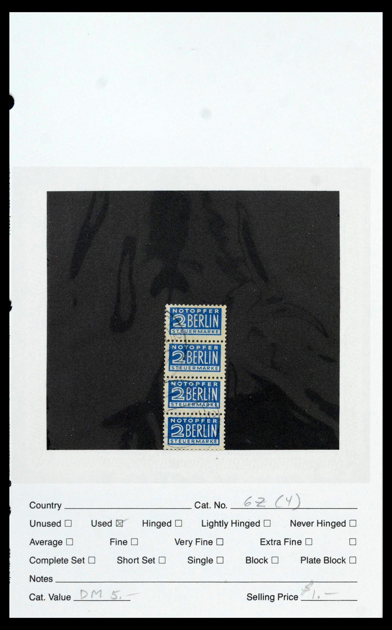 39459 0049 - Postzegelverzameling 39459 Berlijn notopfer 1948-1949.