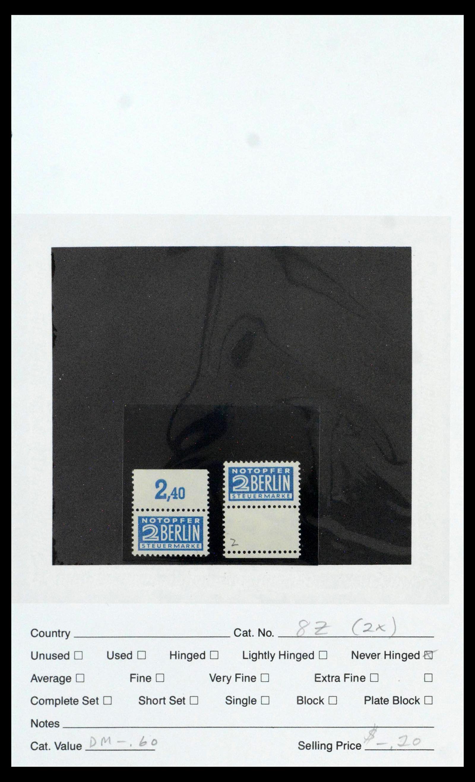39459 0052 - Postzegelverzameling 39459 Berlijn notopfer 1948-1949.