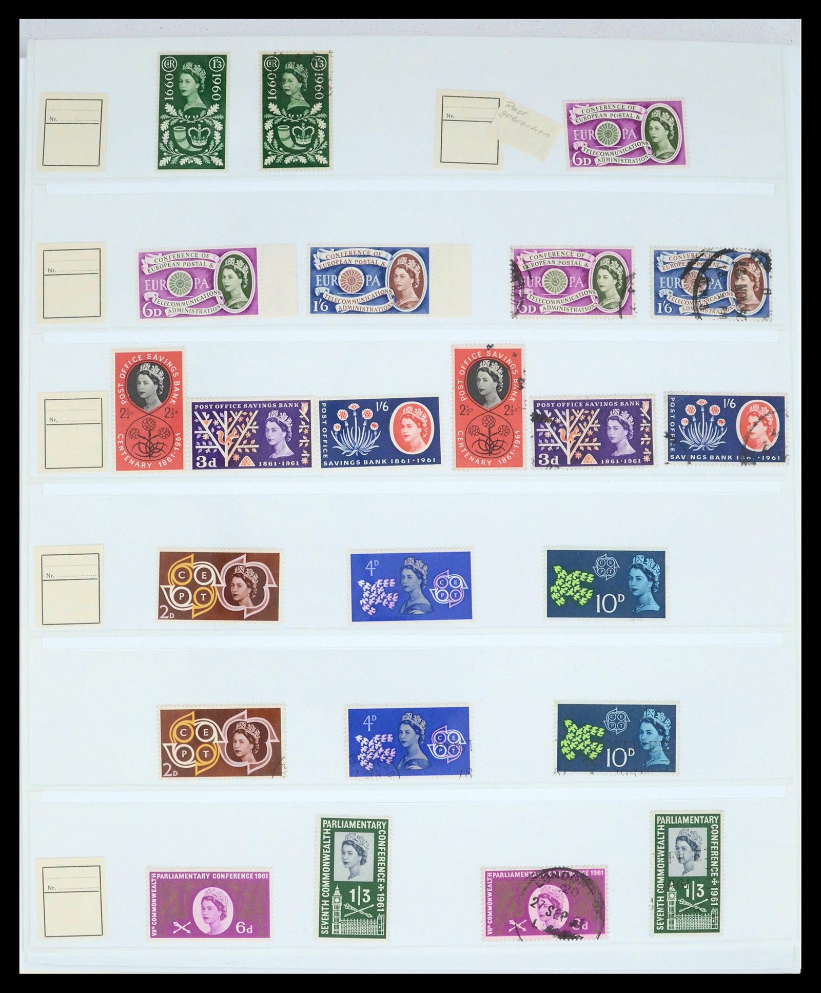 39462 0012 - Postzegelverzameling 39462 Engeland 1952-1981.