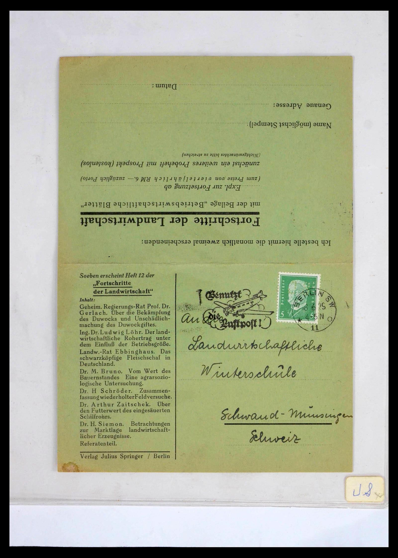 39464 0001 - Postzegelverzameling 39464 Duitse Rijk perfins op brief 1886-1943.