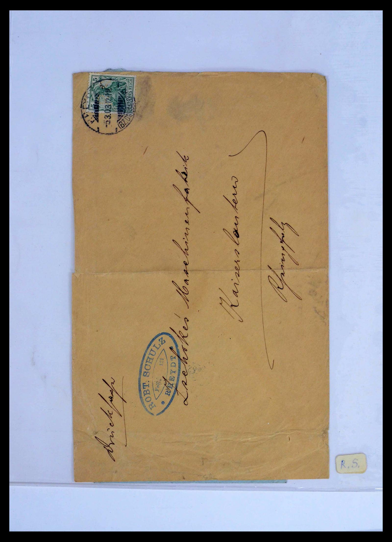 39464 0037 - Stamp collection 39464 German Reich perfins on cover 1886-1943.