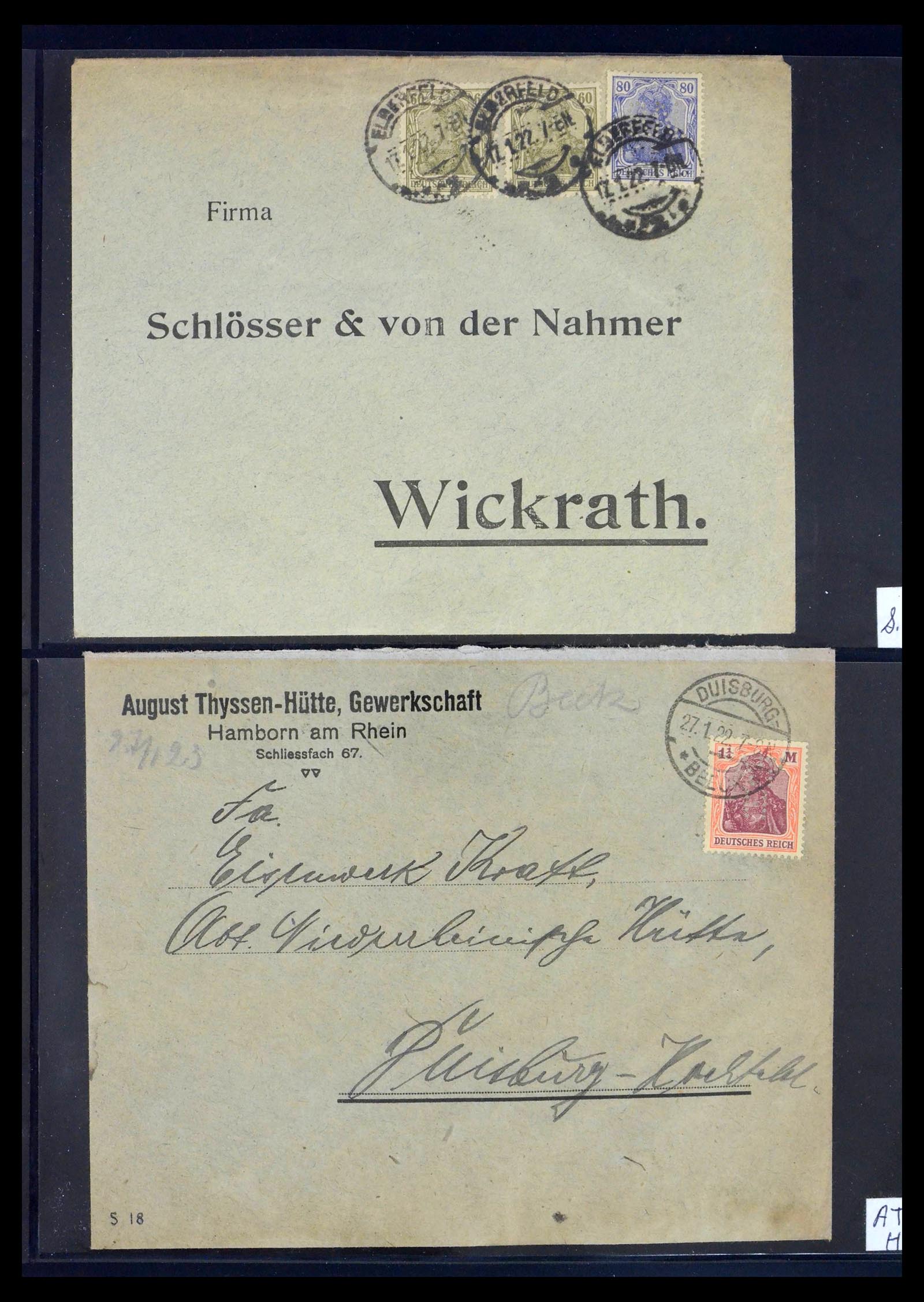 39464 0052 - Stamp collection 39464 German Reich perfins on cover 1886-1943.