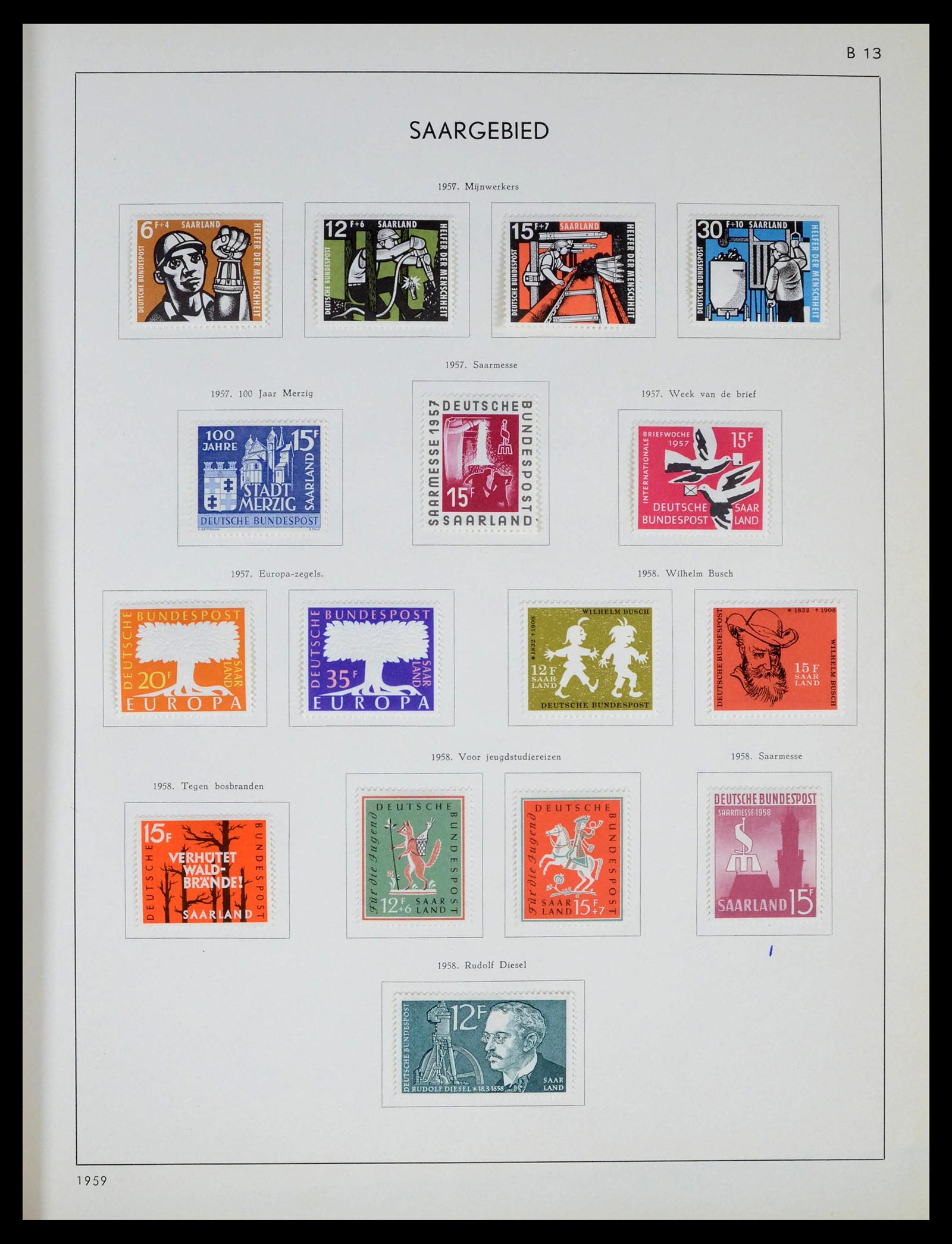 39465 0054 - Postzegelverzameling 39465 Duitse gebieden 1920=1957.