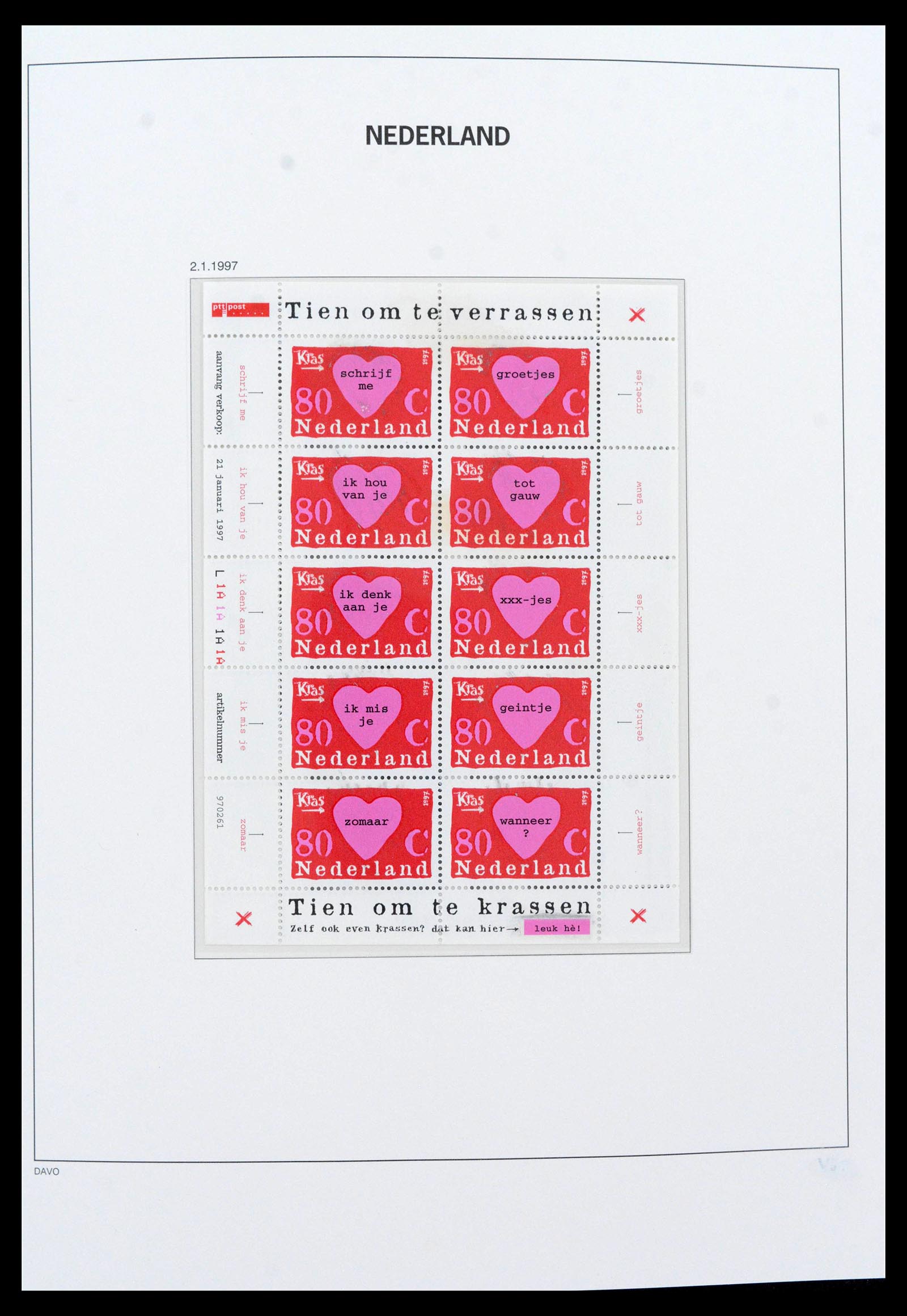 39468 0012 - Stamp collection 39468 Netherlands sheetlets 1993-2023!!