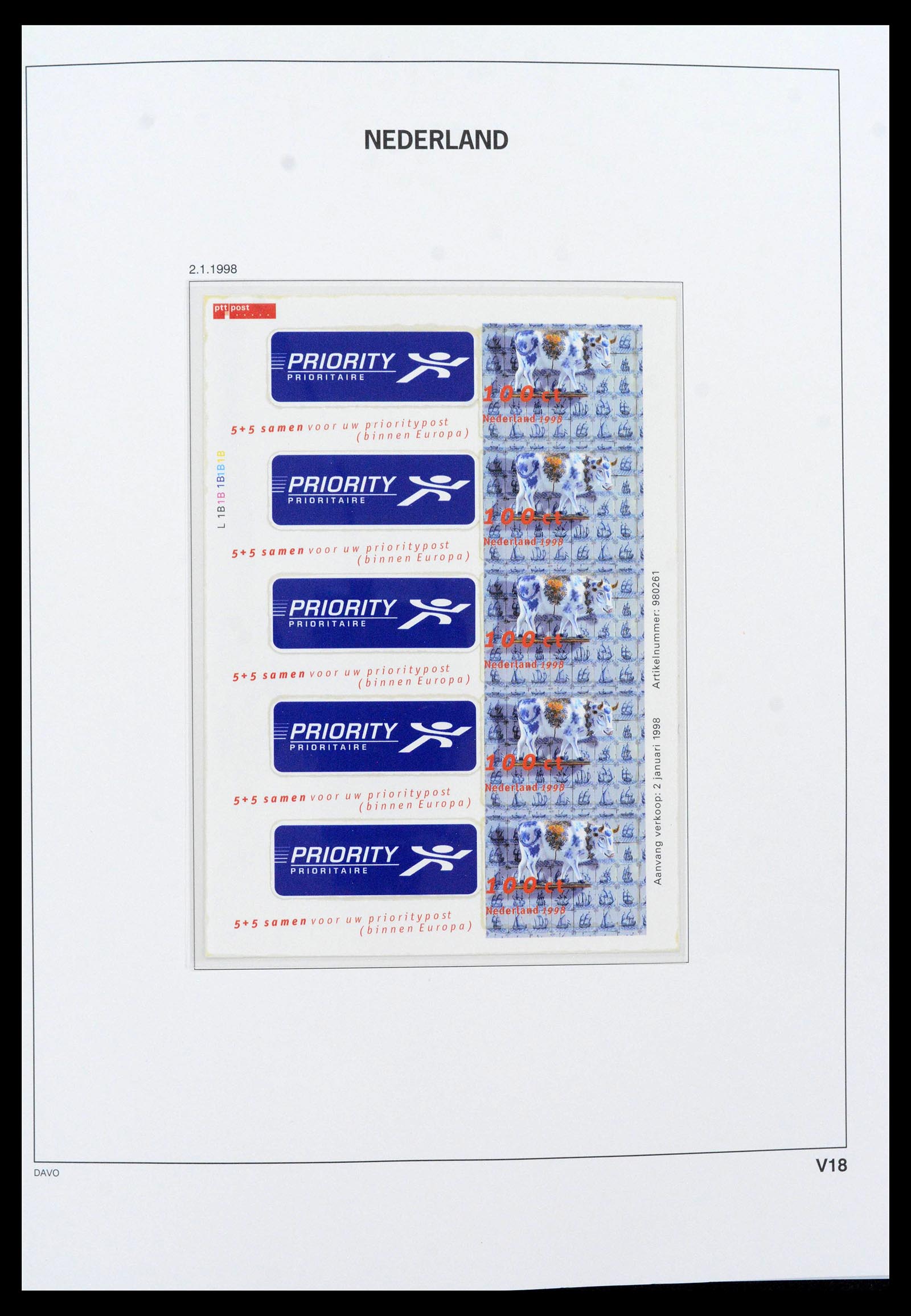 39468 0019 - Stamp collection 39468 Netherlands sheetlets 1993-2023!!