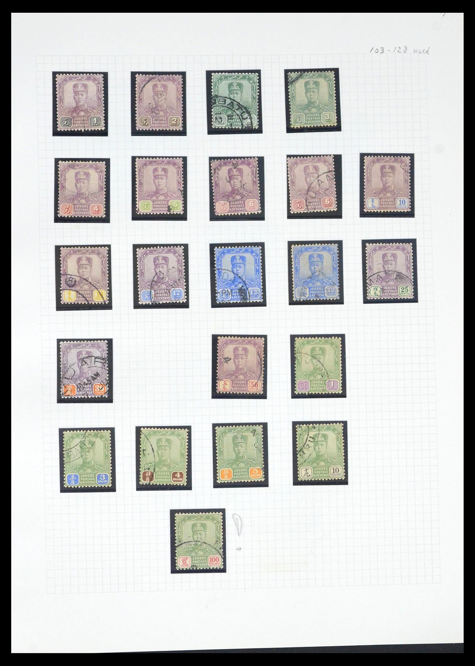 39470 0008 - Postzegelverzameling 39470 Maleisische Staten 1880-1965.