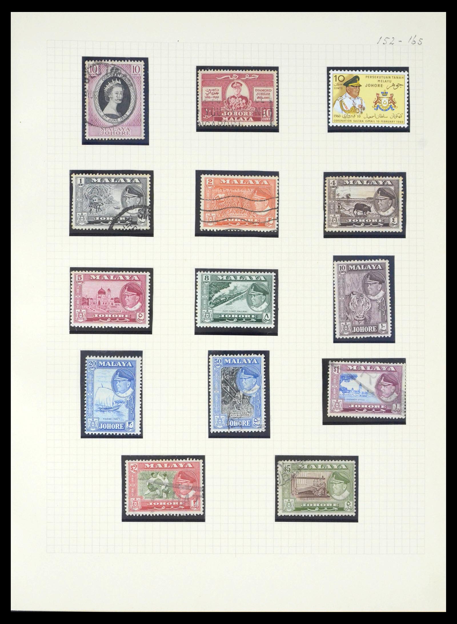 39470 0012 - Postzegelverzameling 39470 Maleisische Staten 1880-1965.
