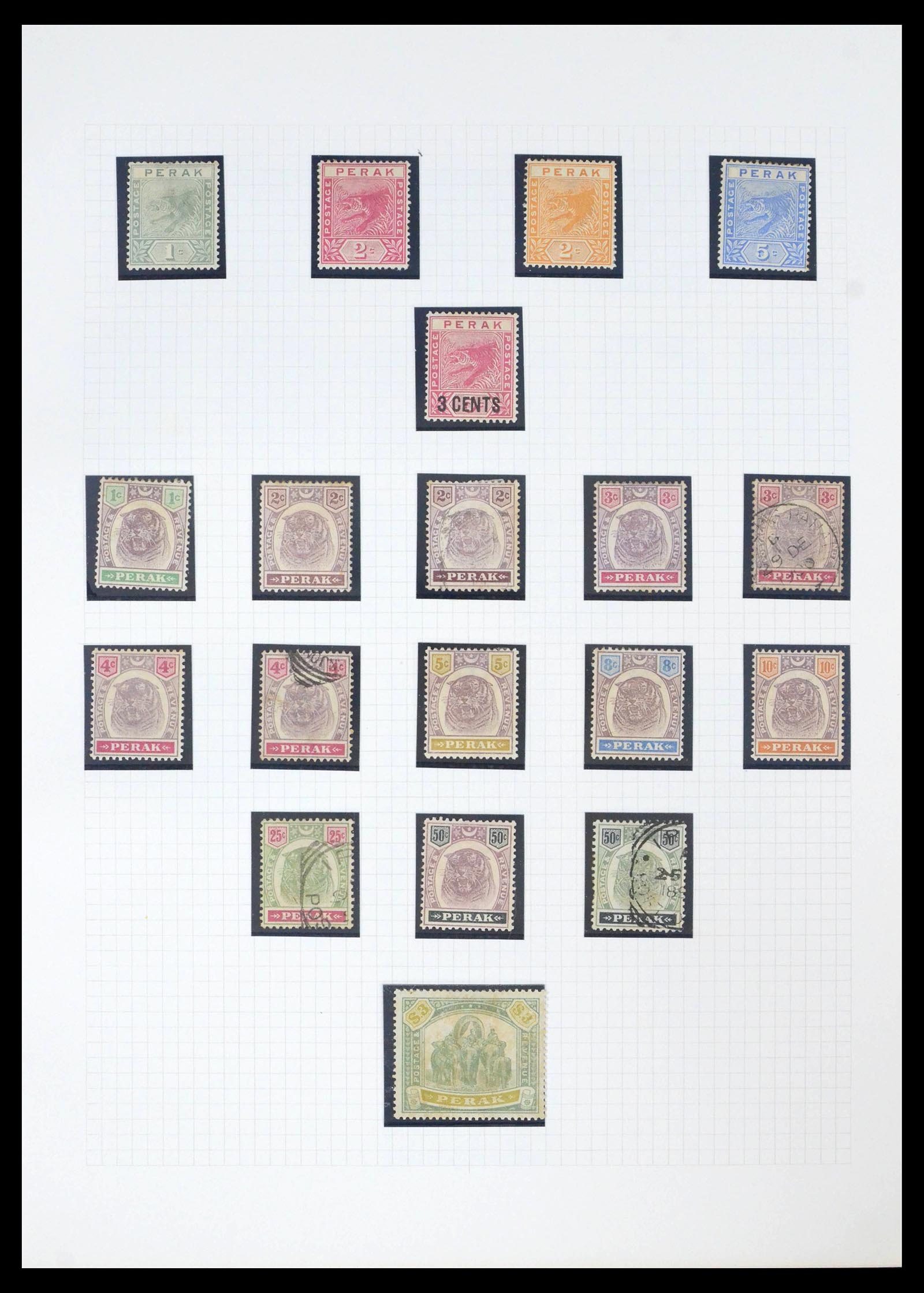 39470 0016 - Postzegelverzameling 39470 Maleisische Staten 1880-1965.