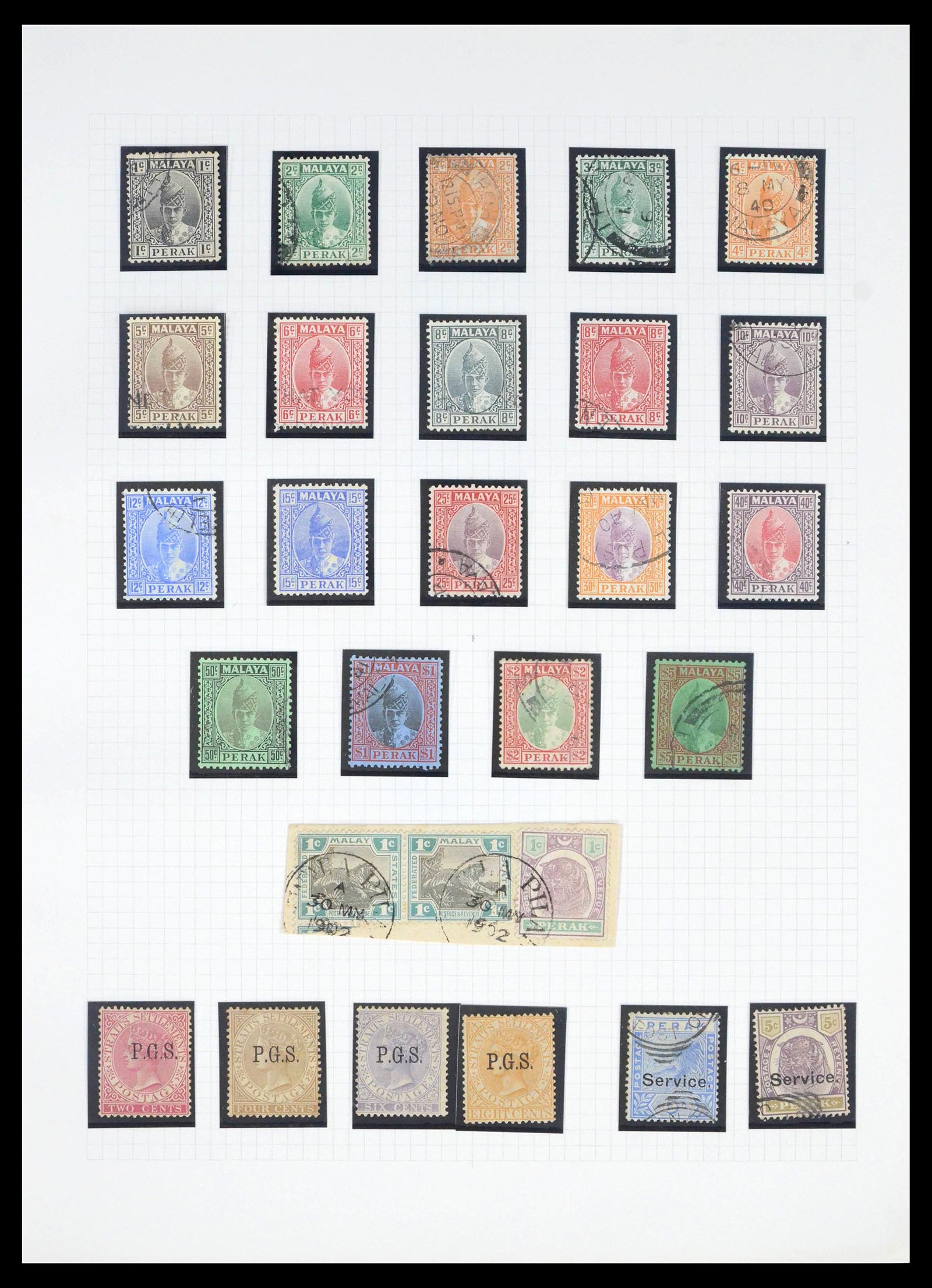 39470 0019 - Postzegelverzameling 39470 Maleisische Staten 1880-1965.