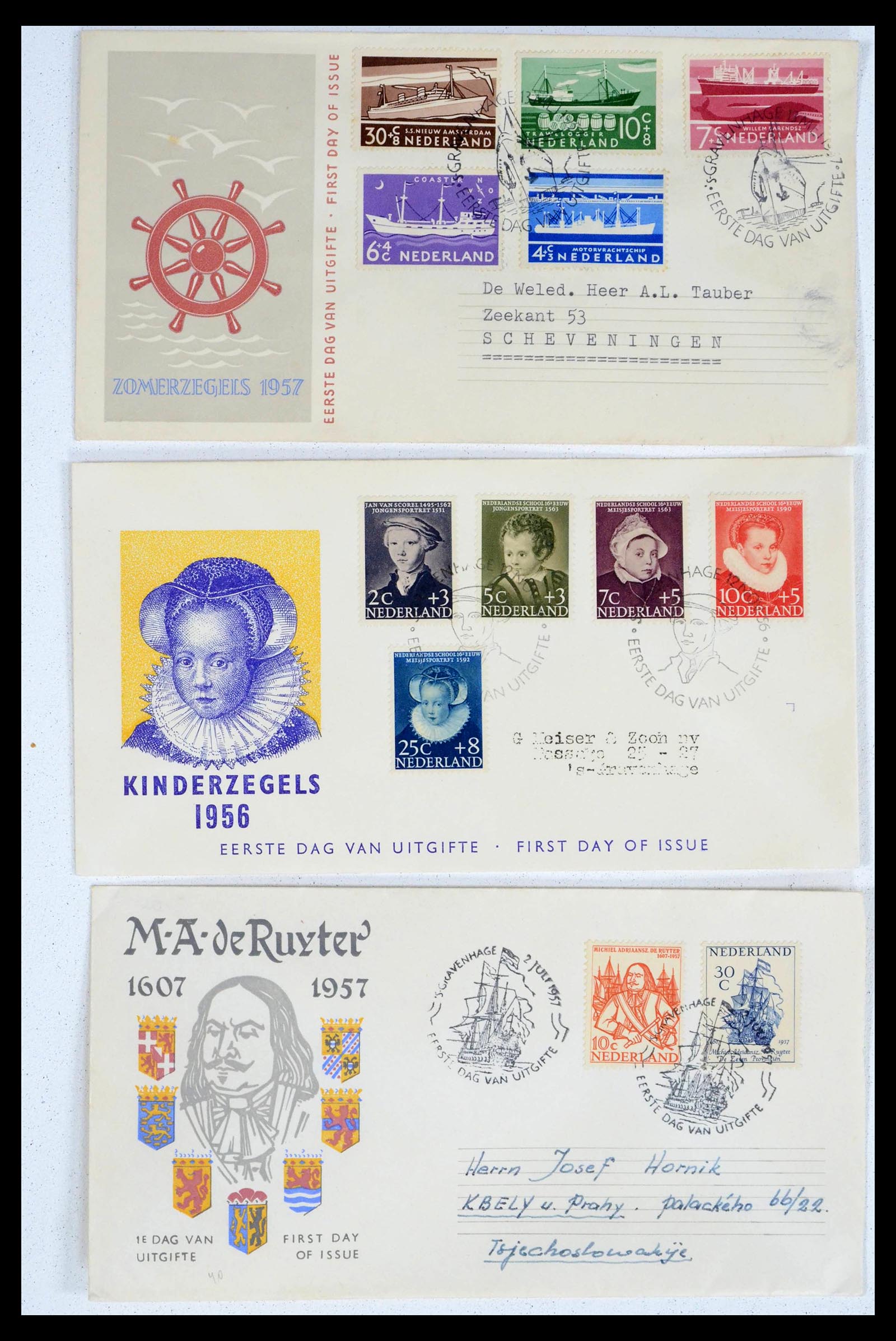 39473 0009 - Postzegelverzameling 39473 Nederland FDC's 1950-1960.