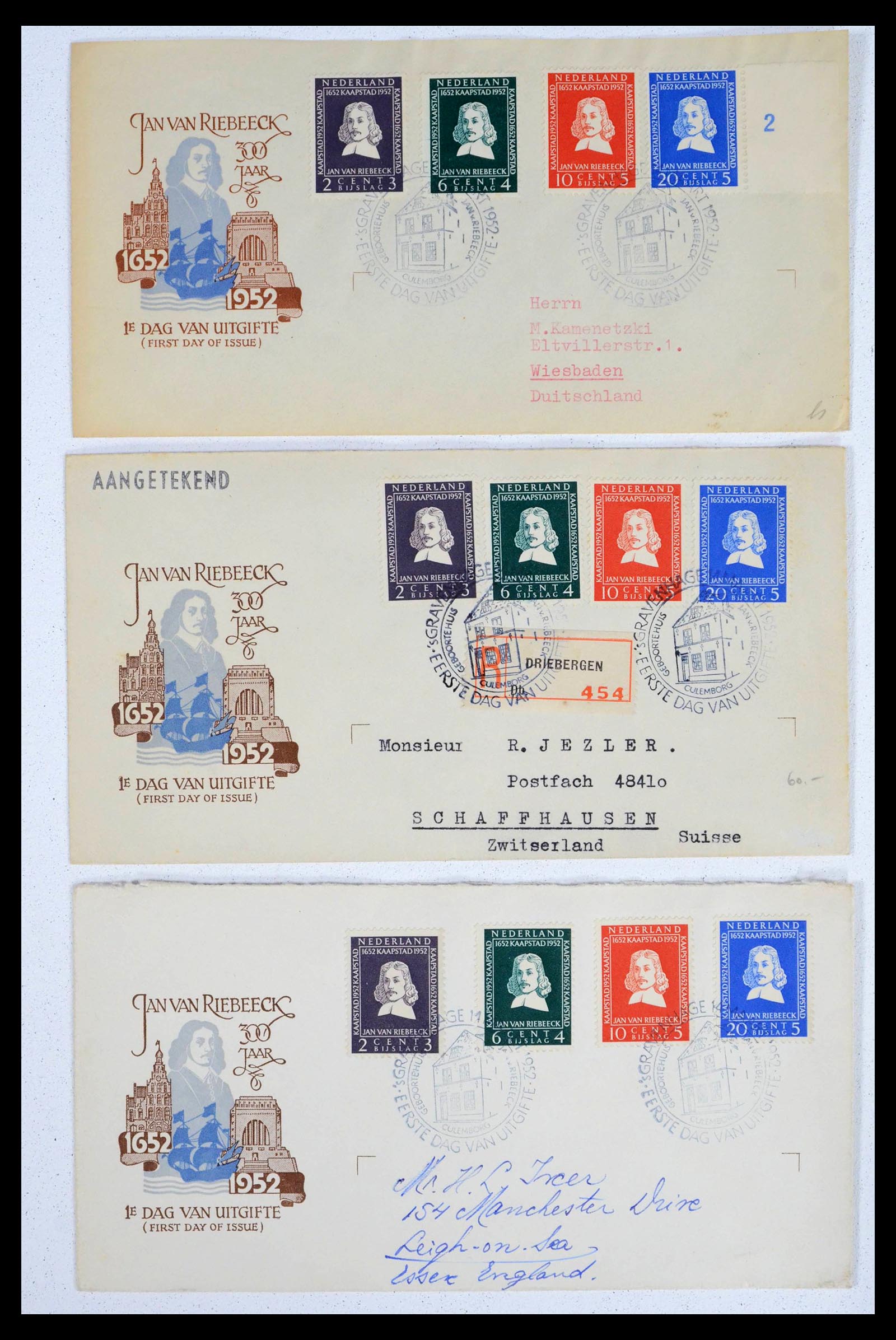 39474 0004 - Postzegelverzameling 39474 Nederland FDC's 1950-1960.