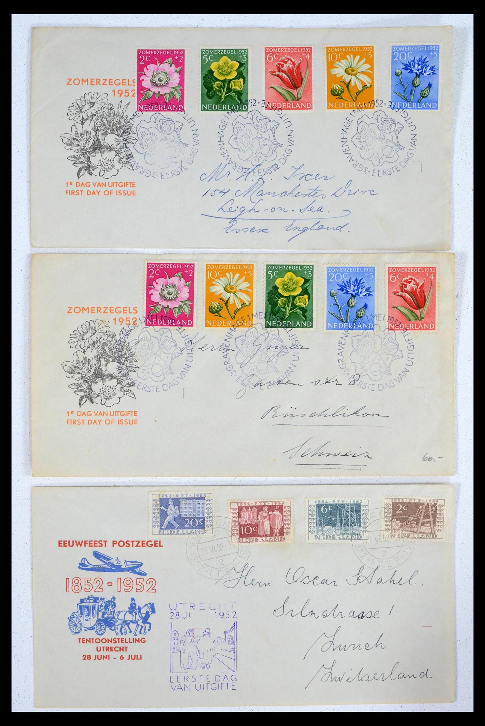 39474 0005 - Postzegelverzameling 39474 Nederland FDC's 1950-1960.
