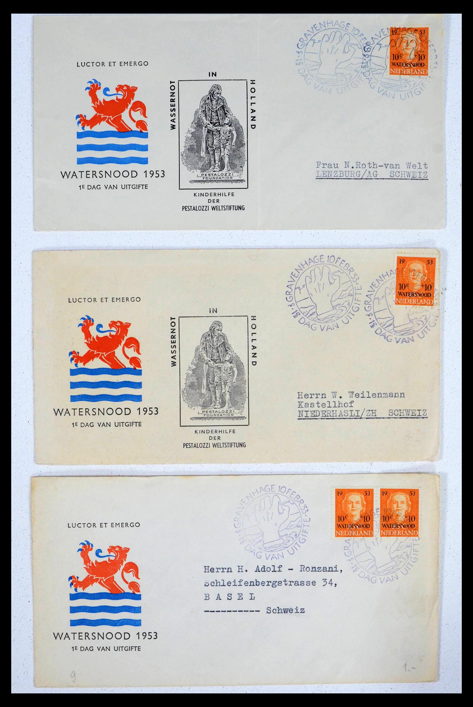 39474 0007 - Postzegelverzameling 39474 Nederland FDC's 1950-1960.