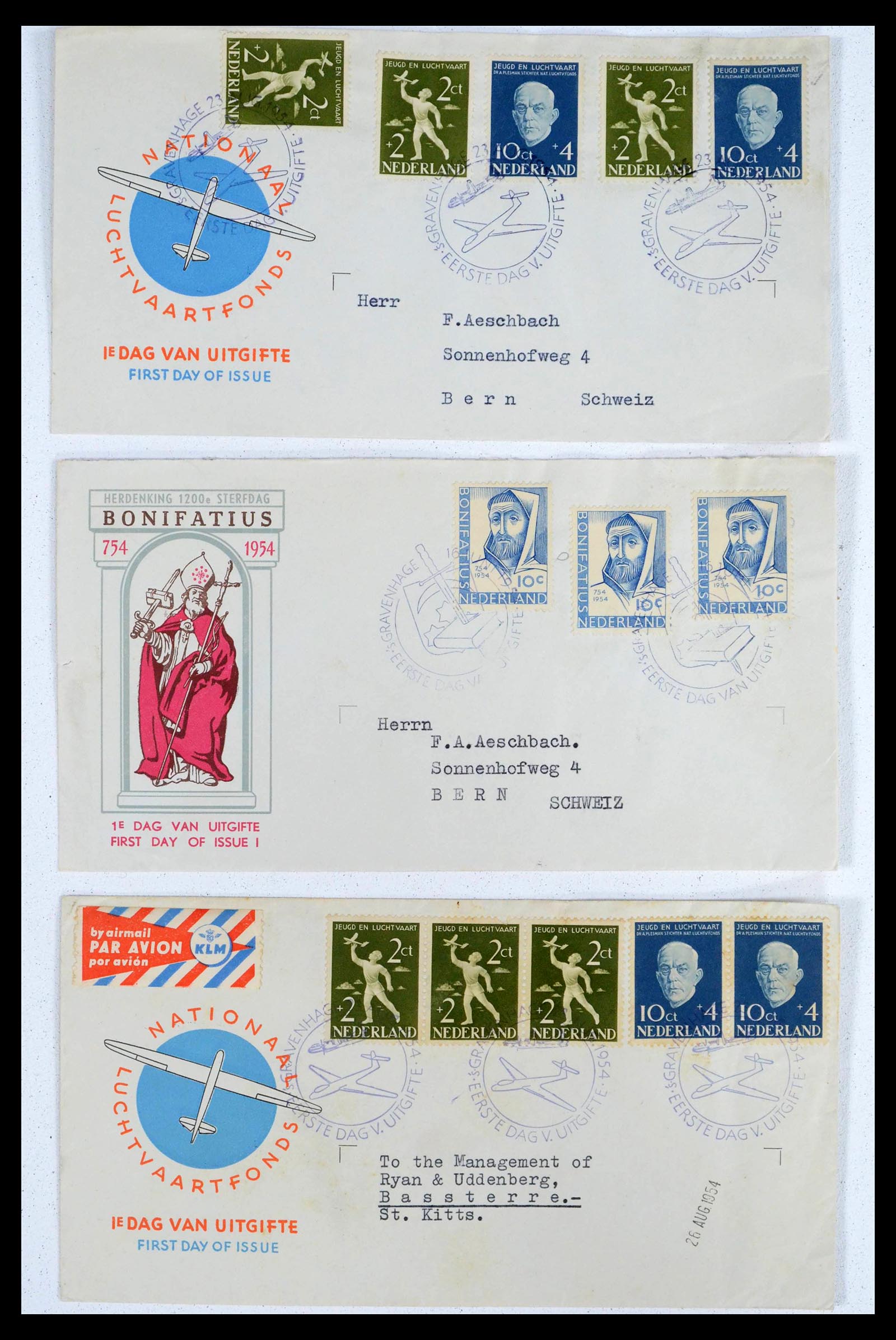 39474 0009 - Postzegelverzameling 39474 Nederland FDC's 1950-1960.