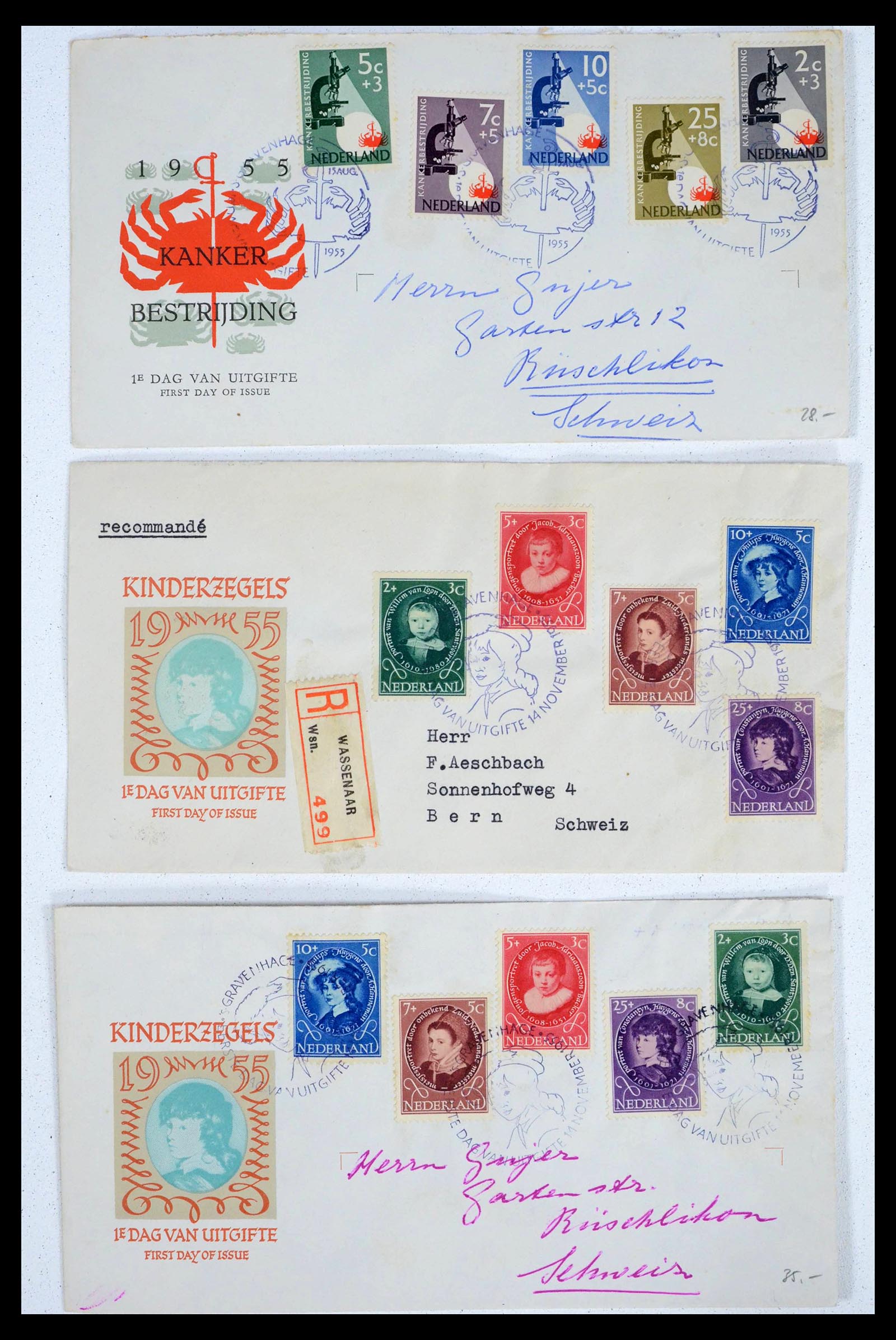 39474 0011 - Postzegelverzameling 39474 Nederland FDC's 1950-1960.
