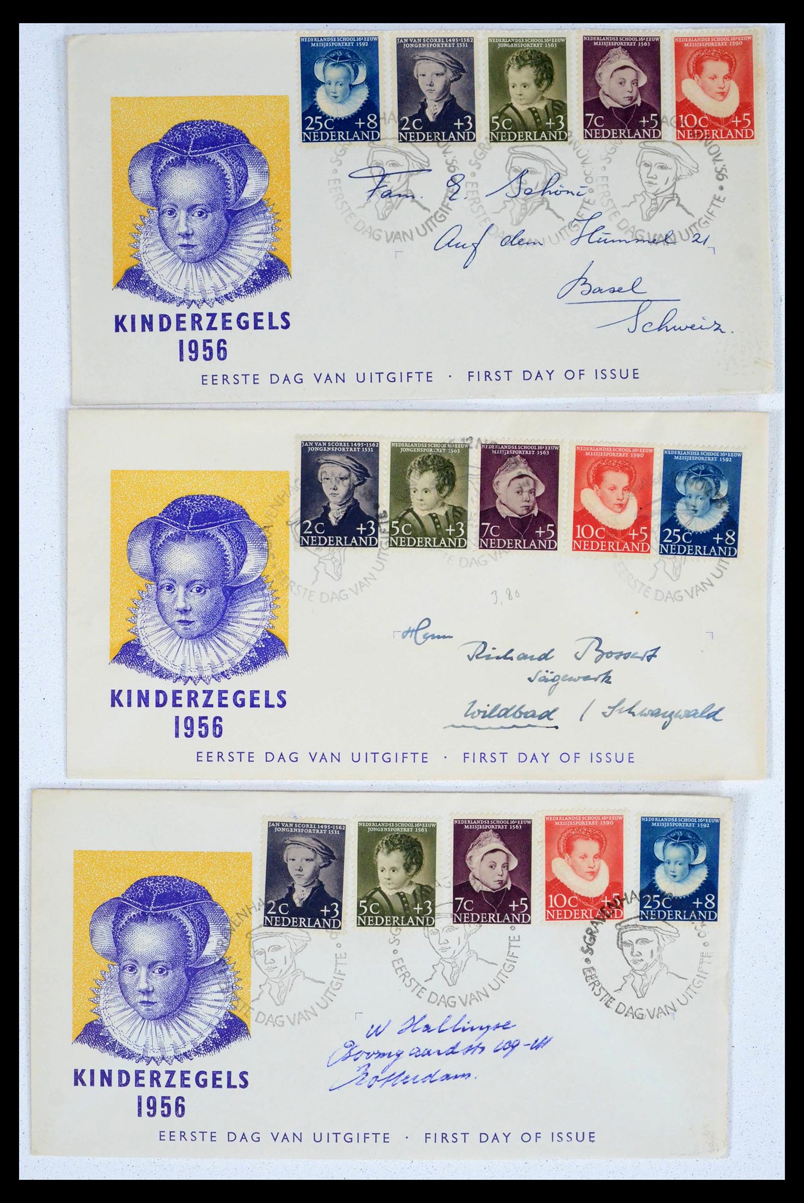 39474 0015 - Postzegelverzameling 39474 Nederland FDC's 1950-1960.