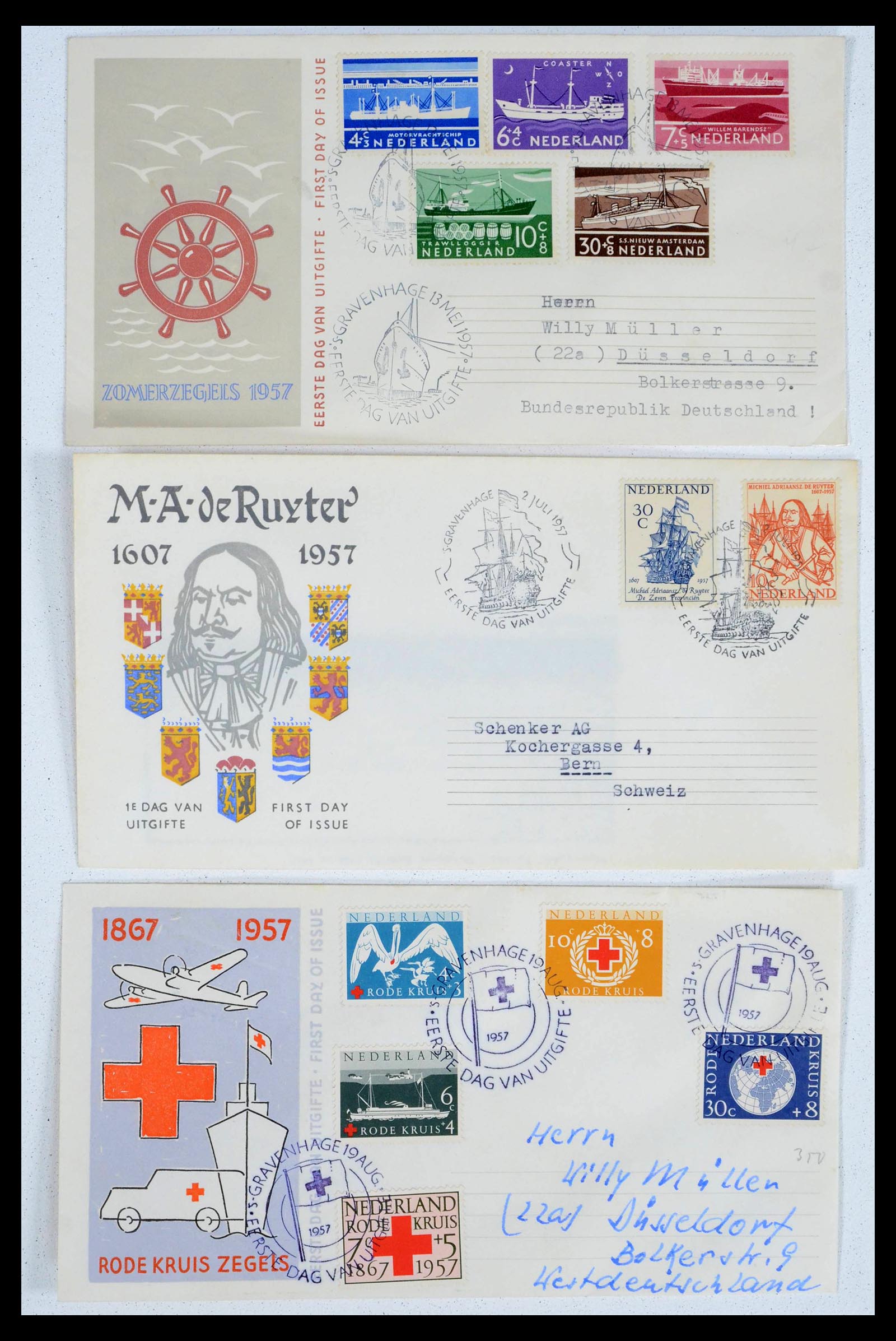 39474 0016 - Postzegelverzameling 39474 Nederland FDC's 1950-1960.