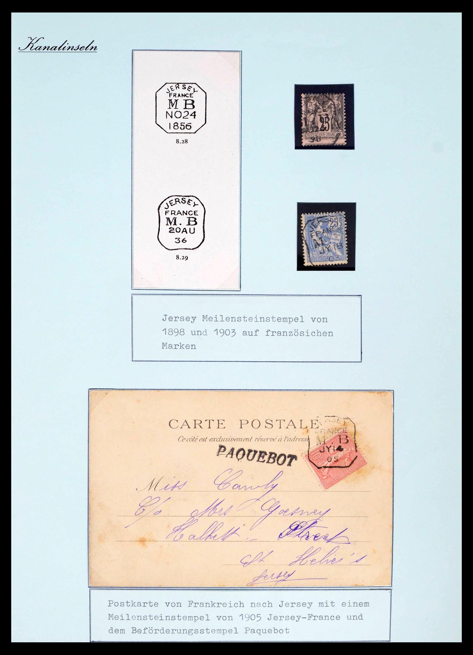 39477 0013 - Stamp collection 39477 Channel Islands 1807 (!)-1953.