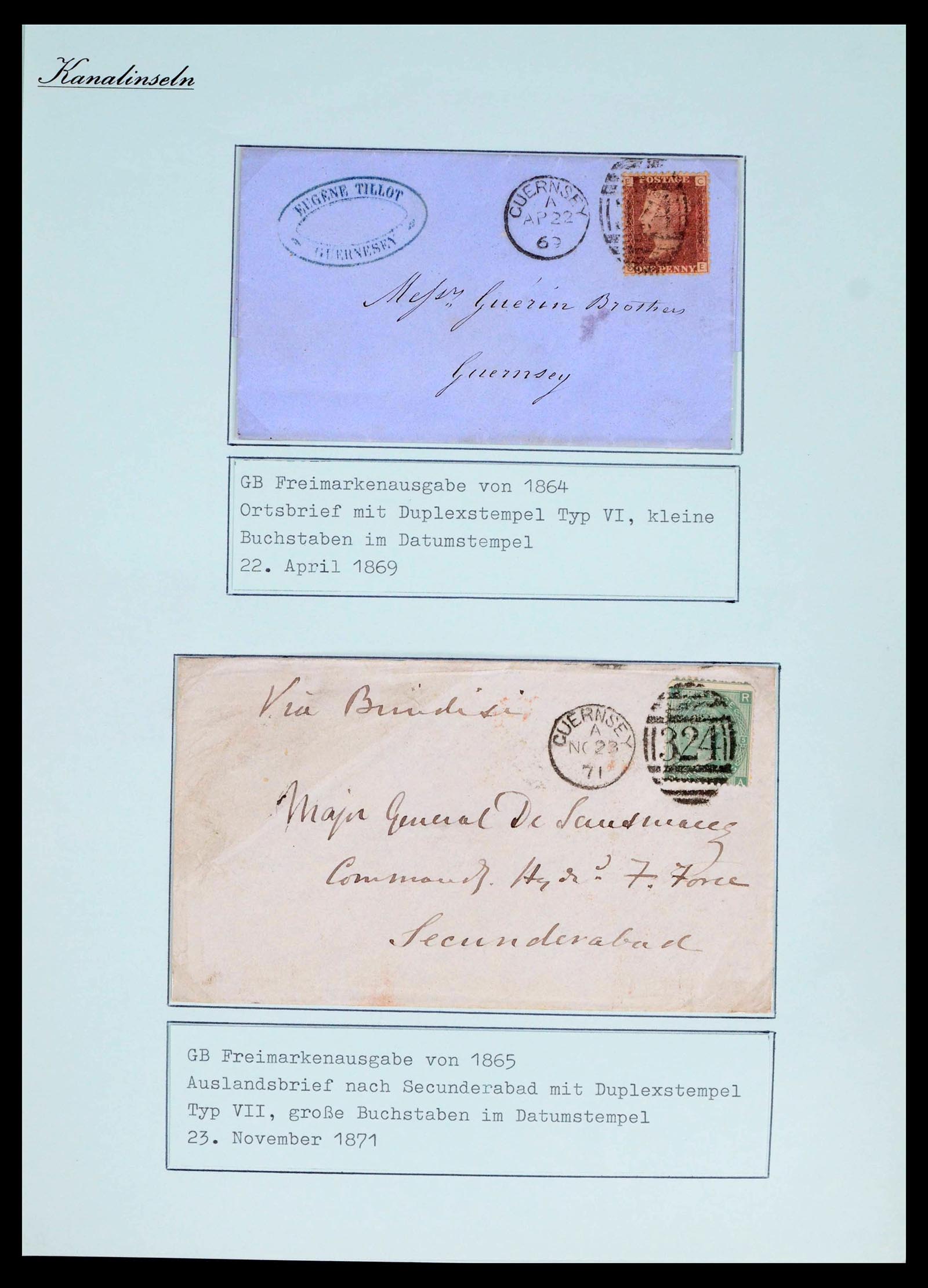 39477 0018 - Postzegelverzameling 39477 Kanaaleilanden 1807 (!)-1953.