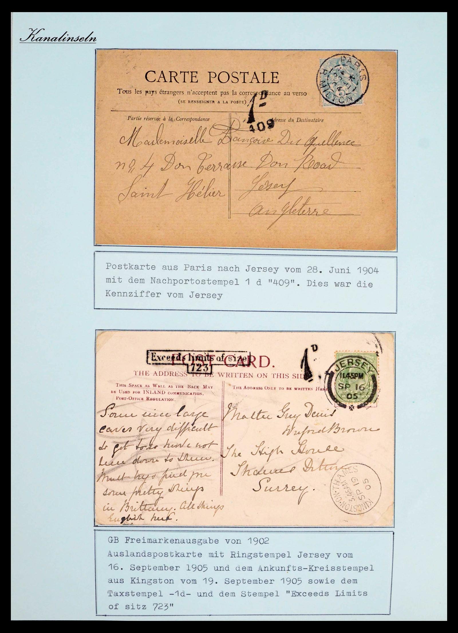 39477 0020 - Postzegelverzameling 39477 Kanaaleilanden 1807 (!)-1953.