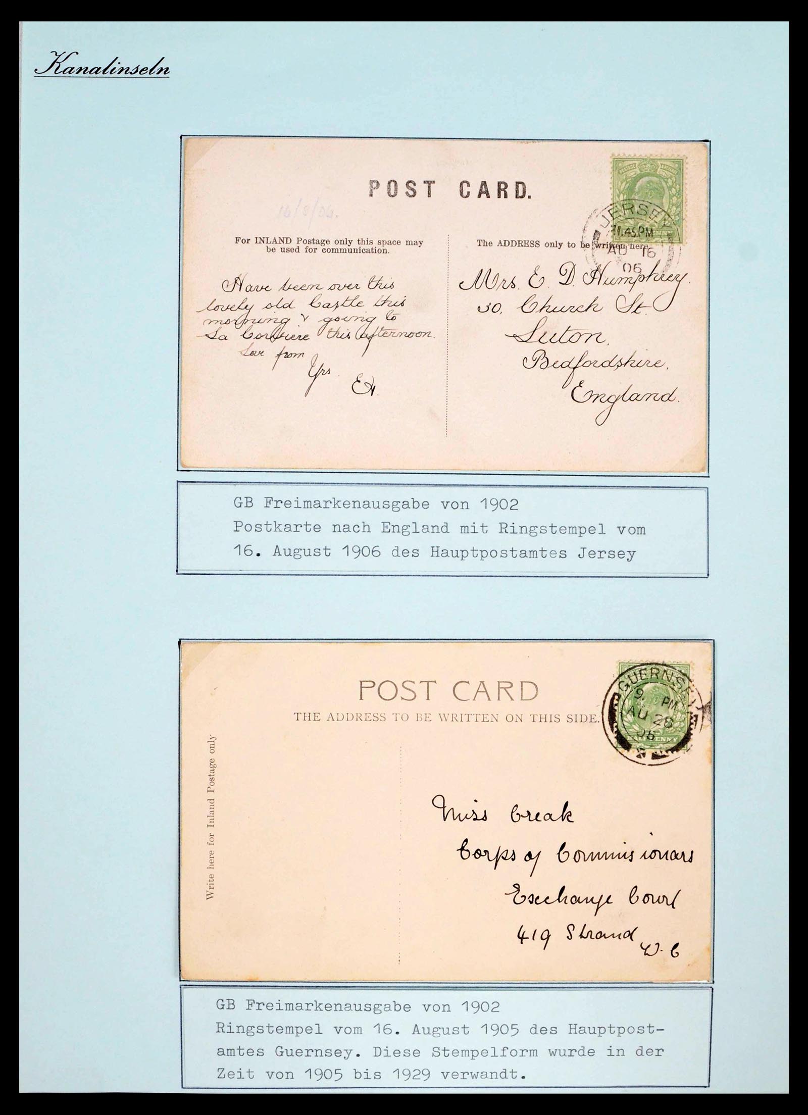 39477 0021 - Postzegelverzameling 39477 Kanaaleilanden 1807 (!)-1953.