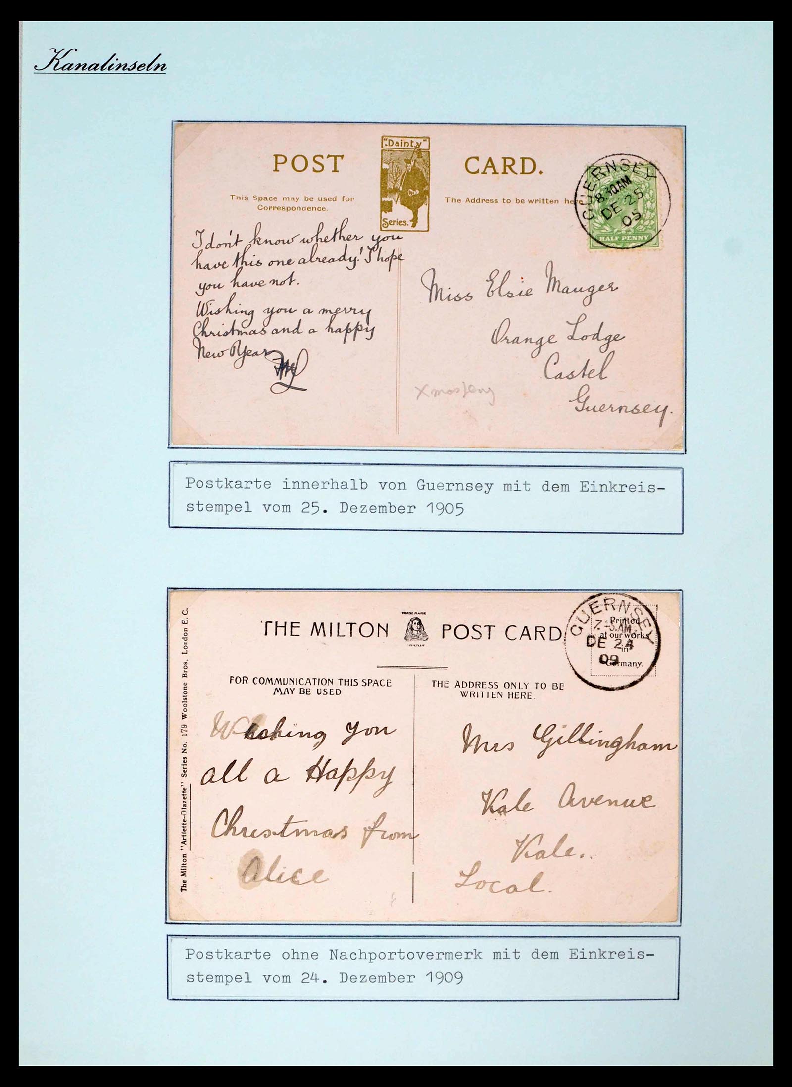 39477 0022 - Postzegelverzameling 39477 Kanaaleilanden 1807 (!)-1953.