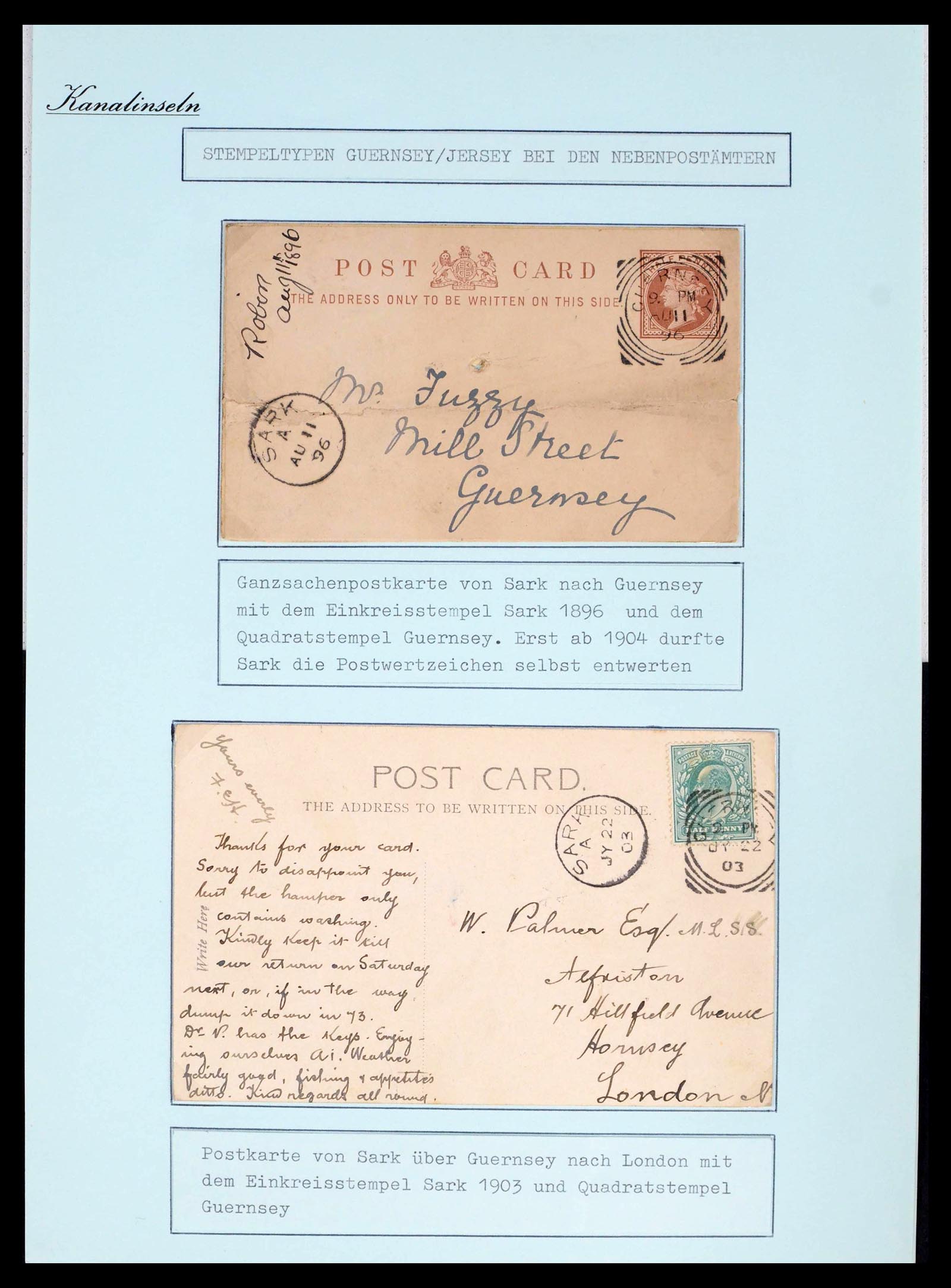 39477 0027 - Postzegelverzameling 39477 Kanaaleilanden 1807 (!)-1953.