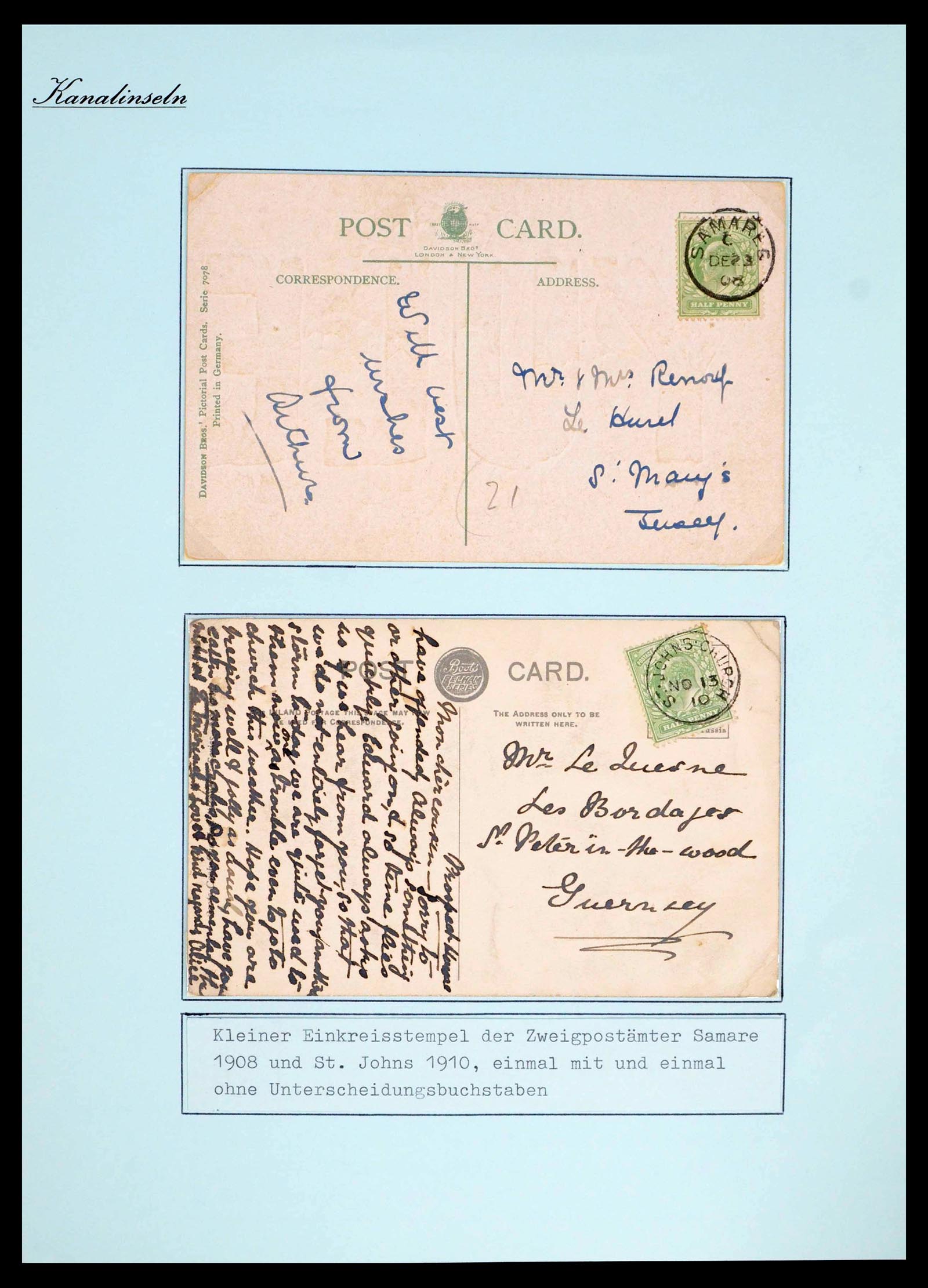 39477 0028 - Postzegelverzameling 39477 Kanaaleilanden 1807 (!)-1953.