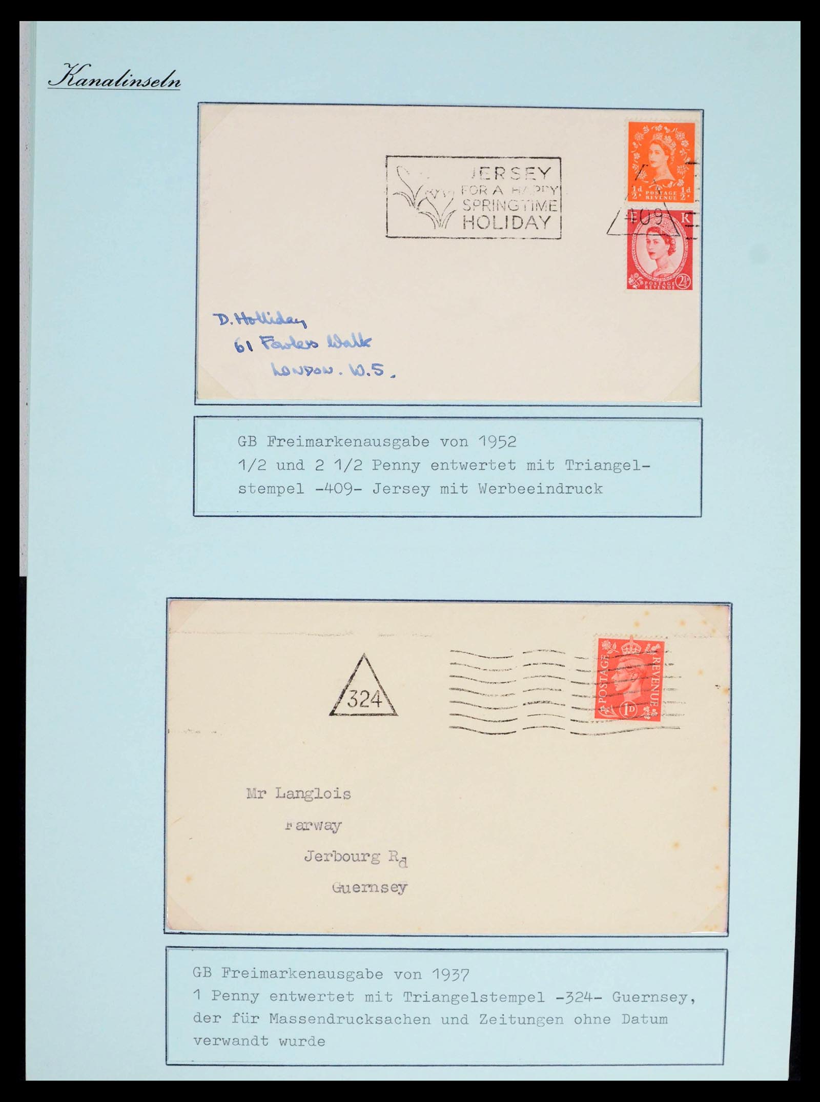 39477 0033 - Postzegelverzameling 39477 Kanaaleilanden 1807 (!)-1953.