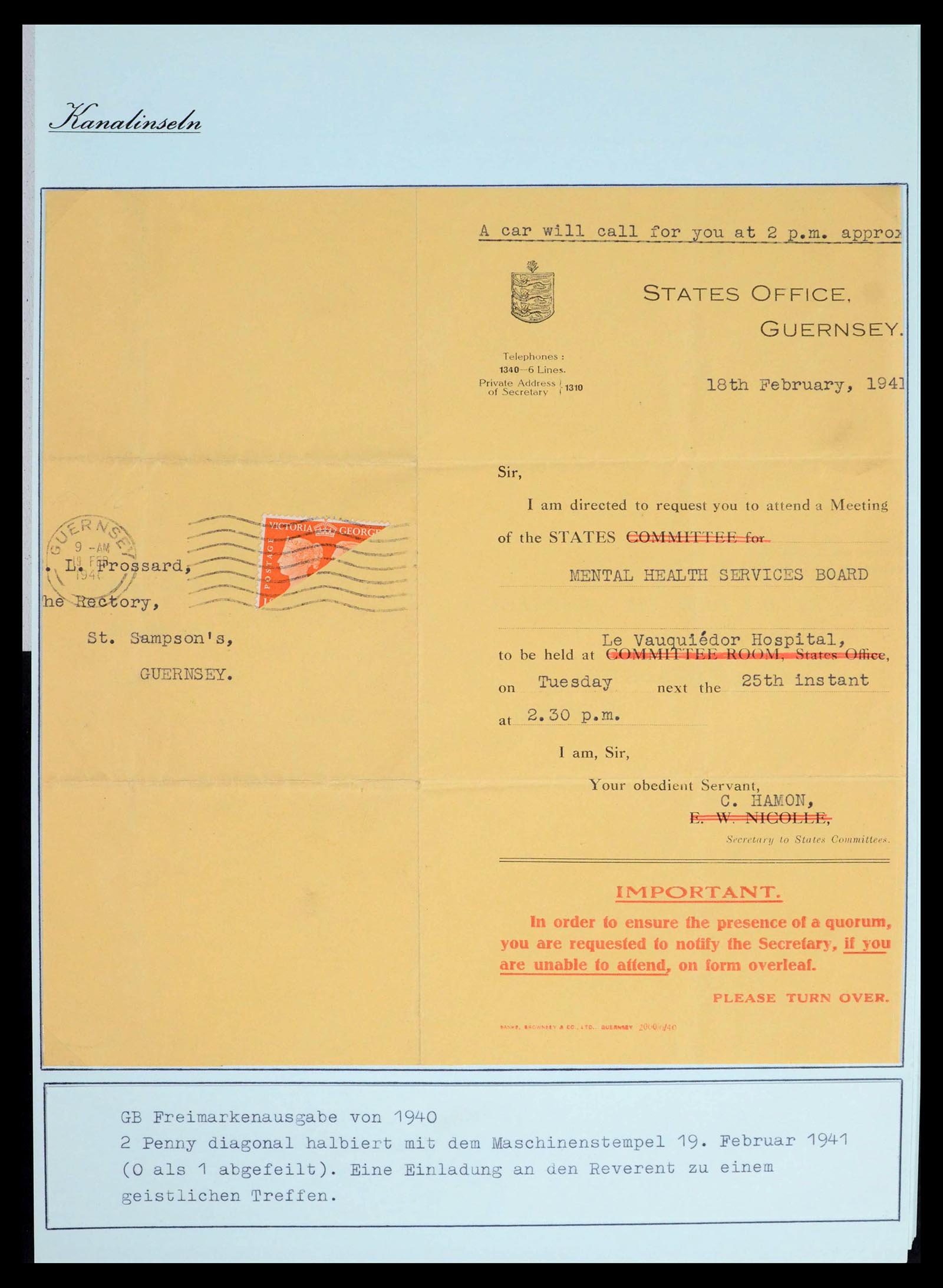 39477 0039 - Stamp collection 39477 Channel Islands 1807 (!)-1953.