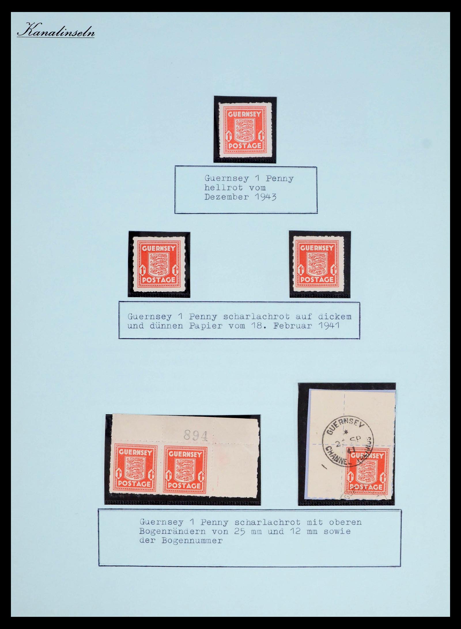 39477 0041 - Postzegelverzameling 39477 Kanaaleilanden 1807 (!)-1953.