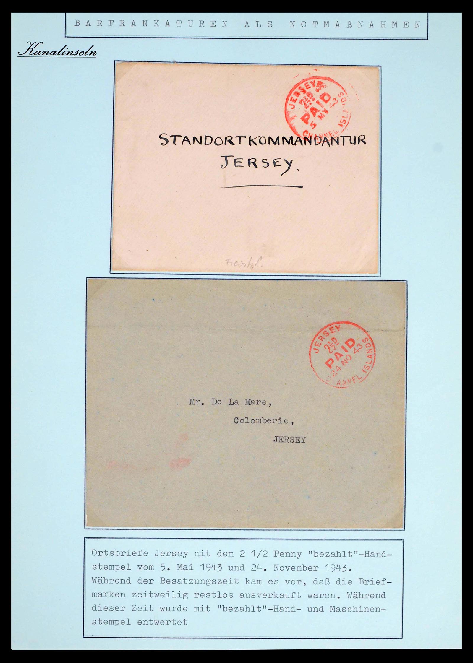 39477 0051 - Stamp collection 39477 Channel Islands 1807 (!)-1953.