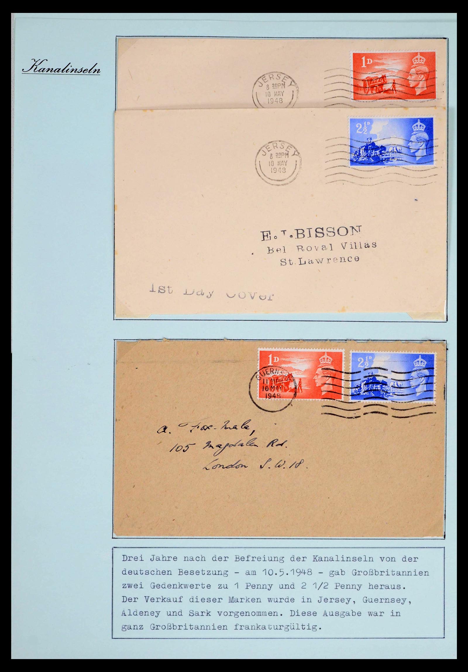 39477 0056 - Stamp collection 39477 Channel Islands 1807 (!)-1953.