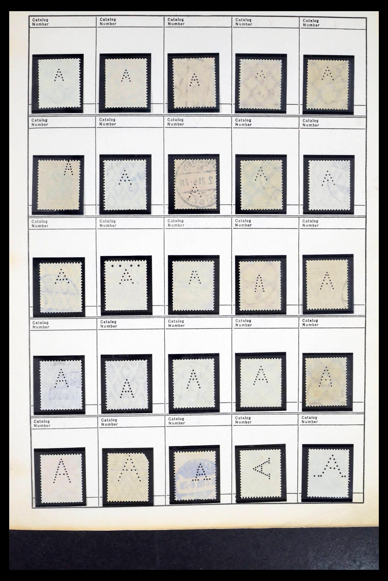 39480 0002 - Stamp collection 39480 German Reich perfins 1880-1955.