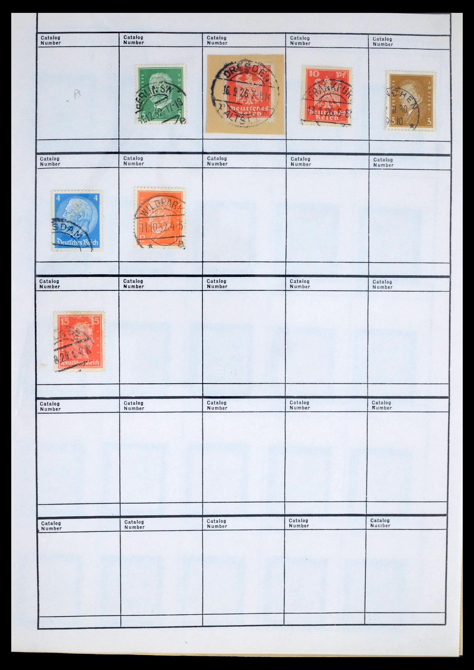 39480 0003 - Postzegelverzameling 39480 Duitse Rijk perfins 1880-1955.